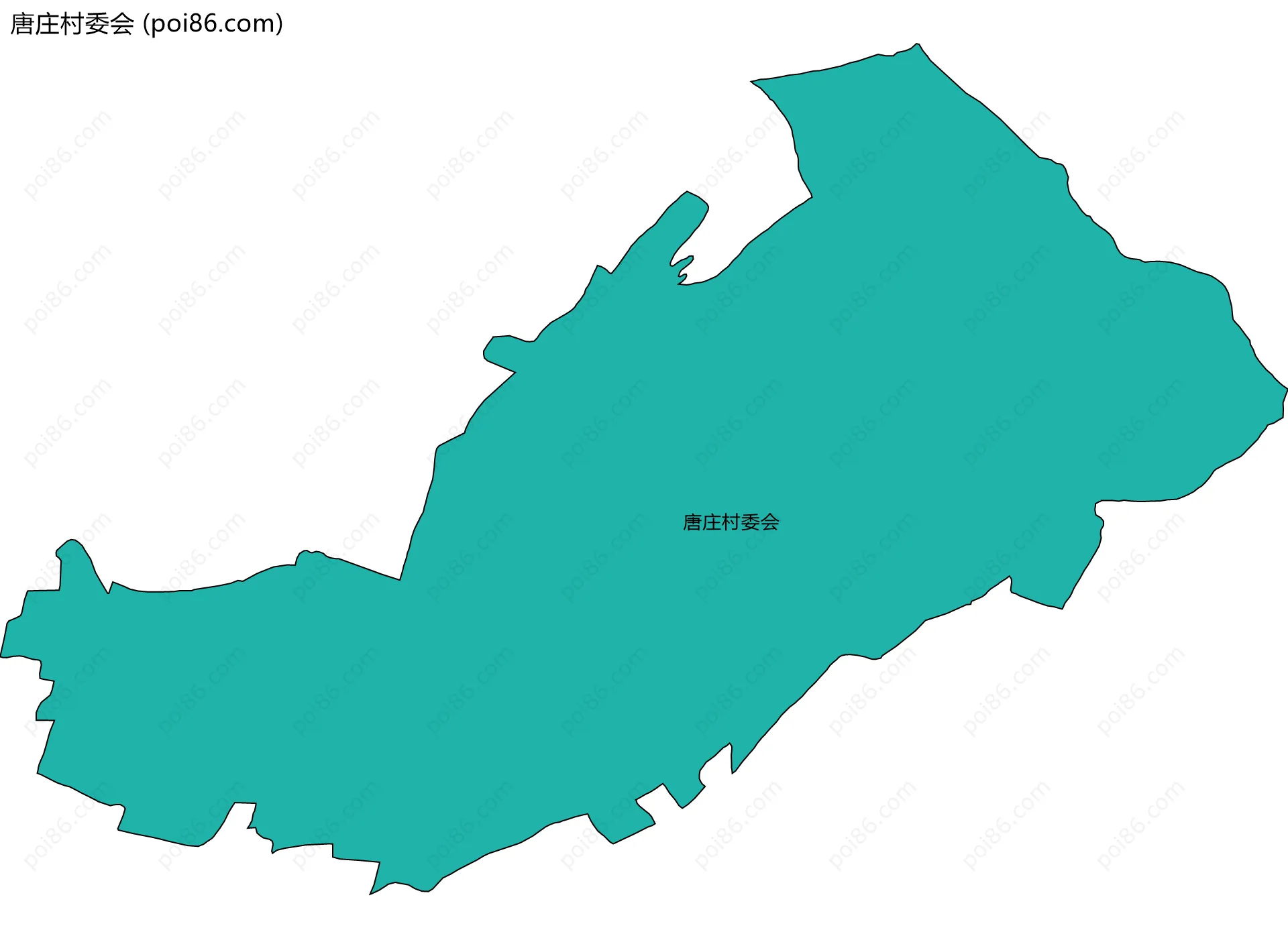 唐庄村委会边界地图