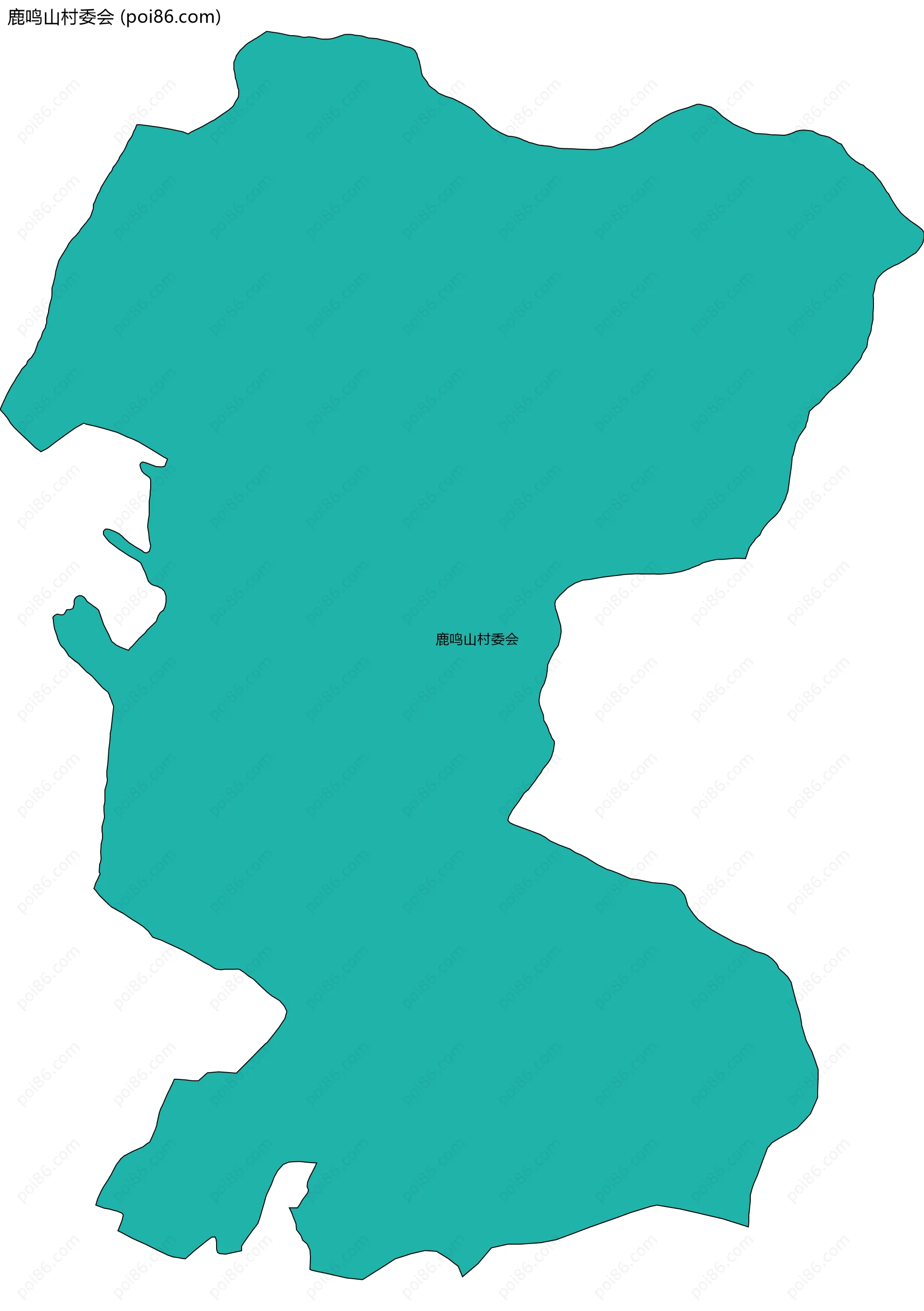 鹿鸣山村委会边界地图