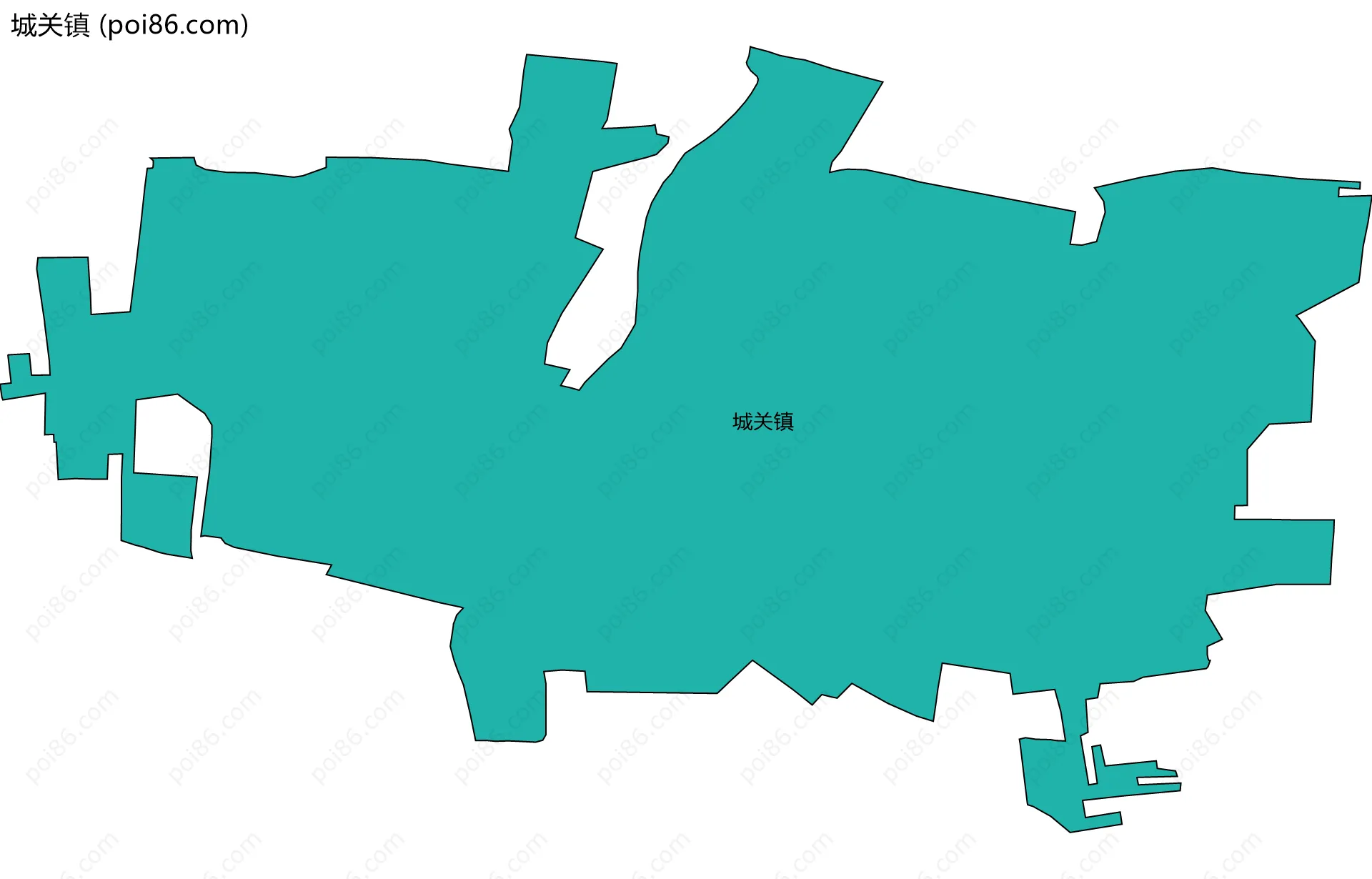 城关镇边界地图