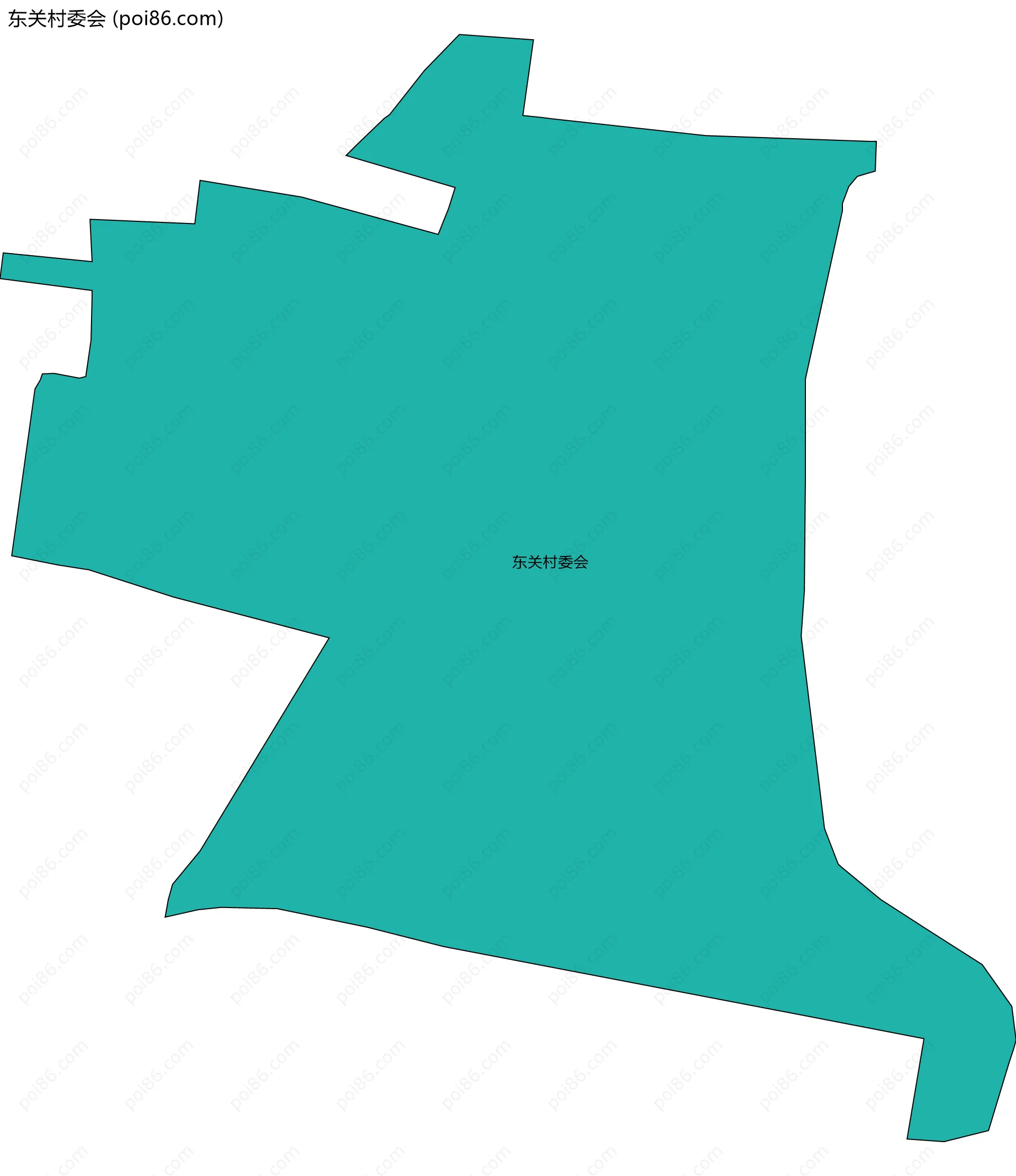 东关村委会边界地图