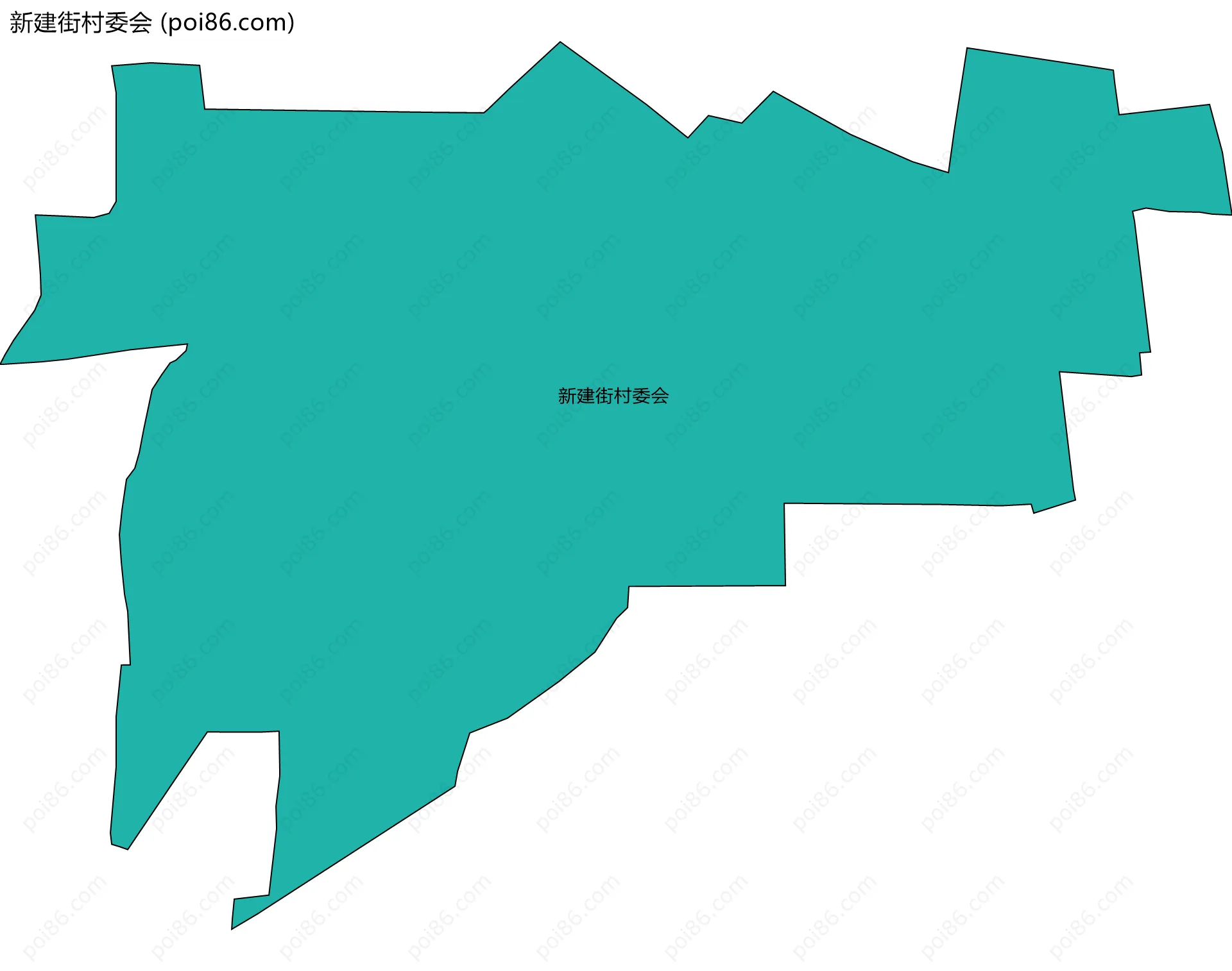 新建街村委会边界地图