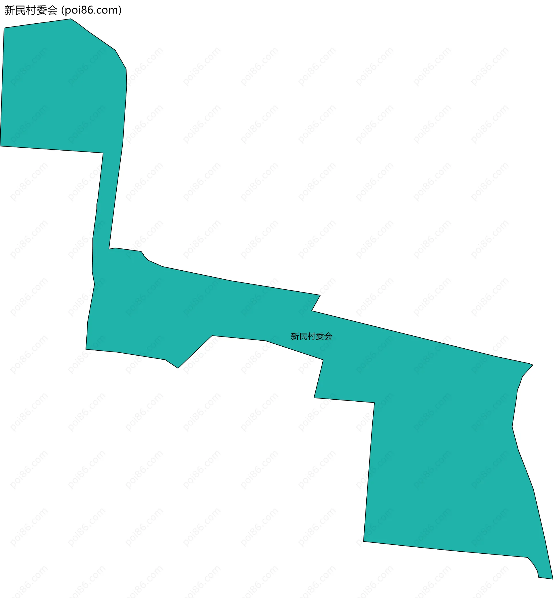 新民村委会边界地图