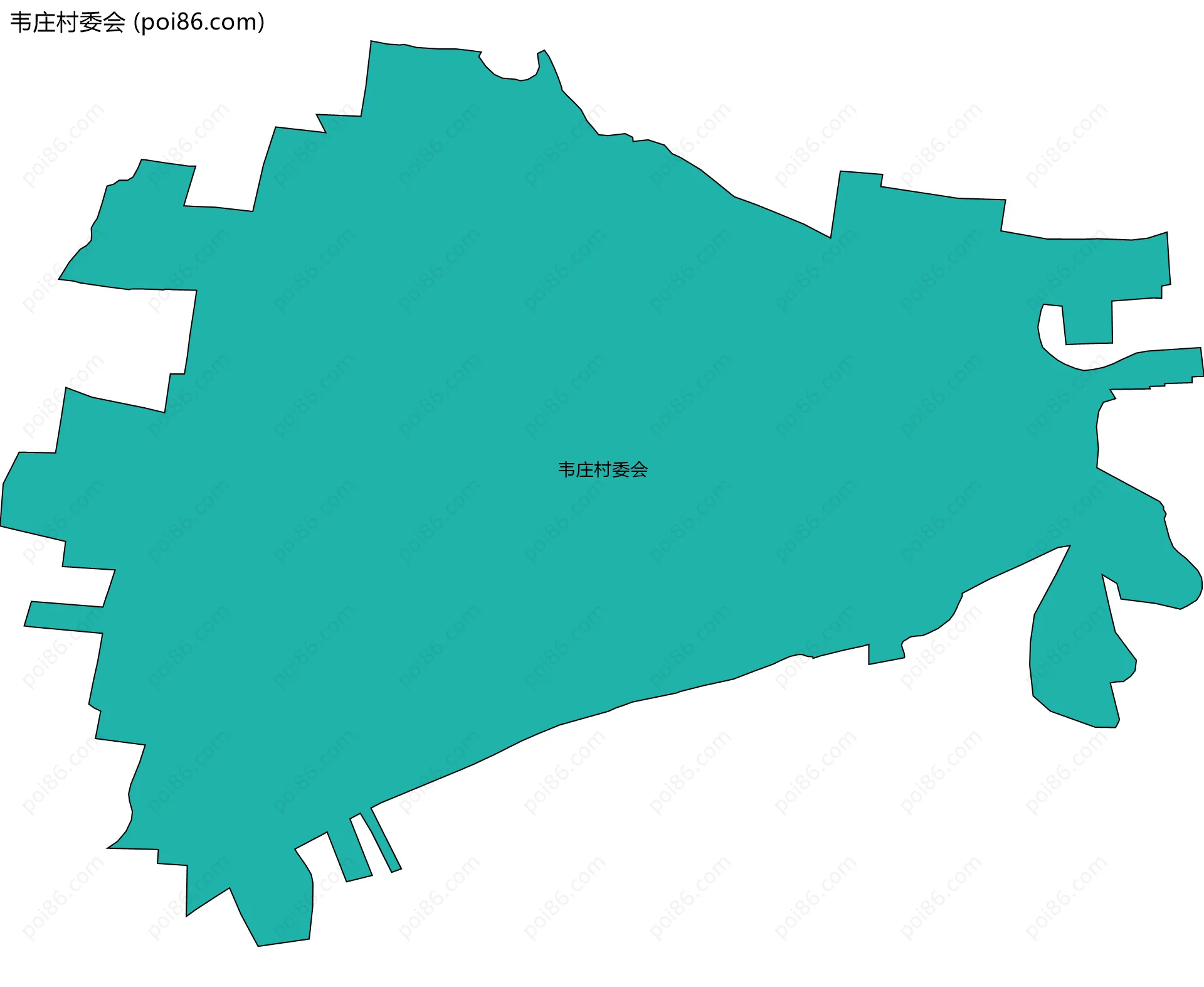 韦庄村委会边界地图