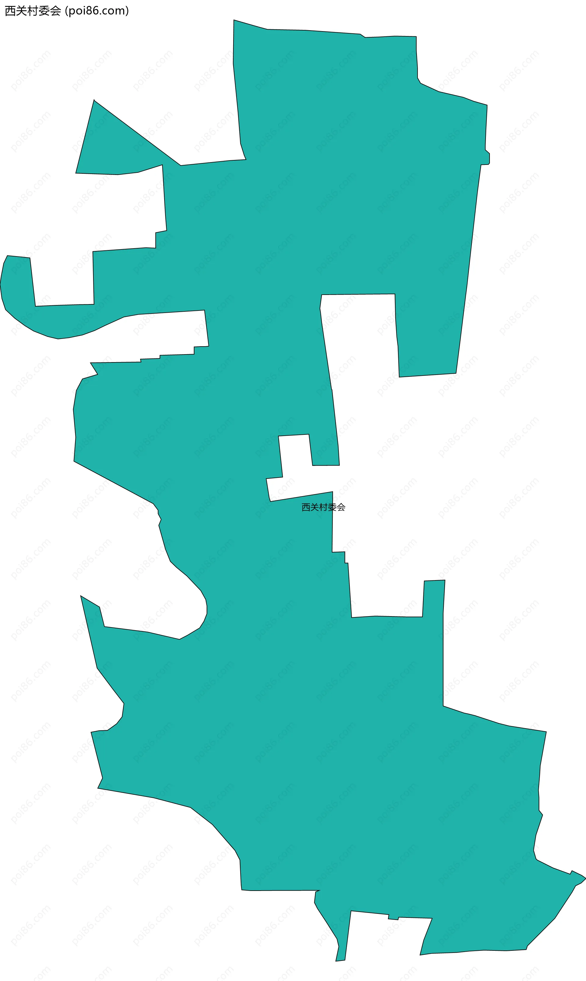 西关村委会边界地图