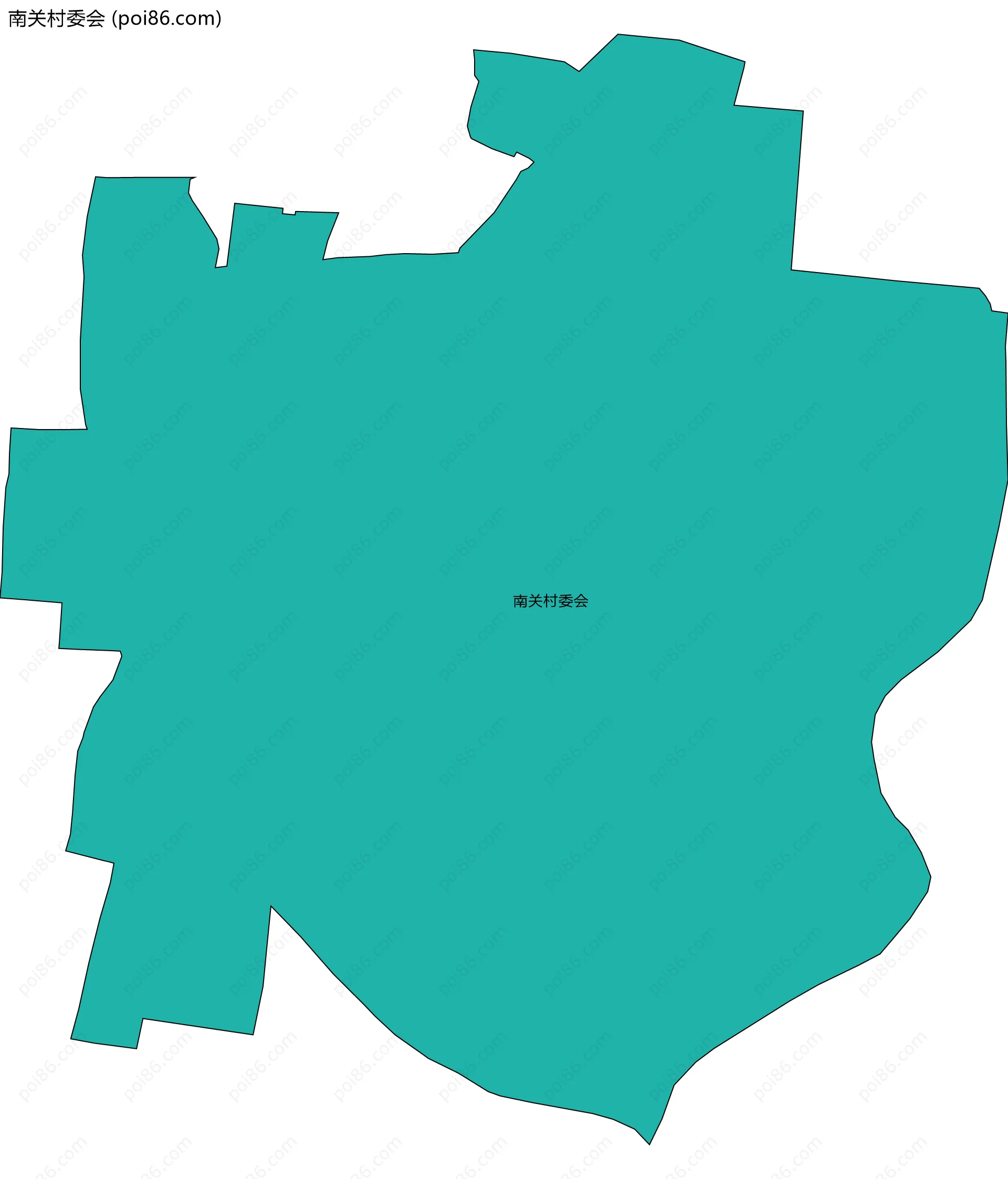 南关村委会边界地图