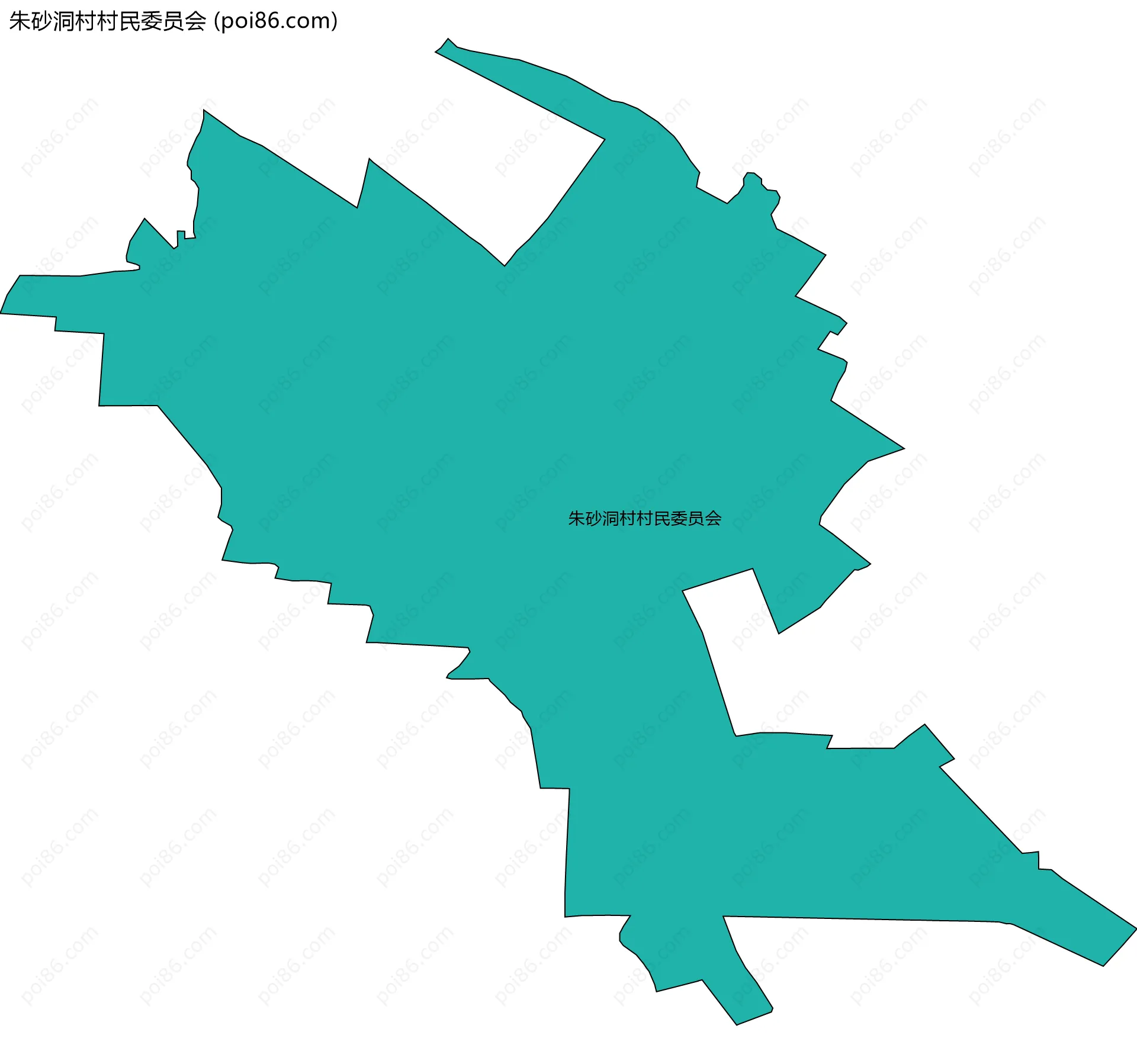 朱砂洞村村民委员会边界地图