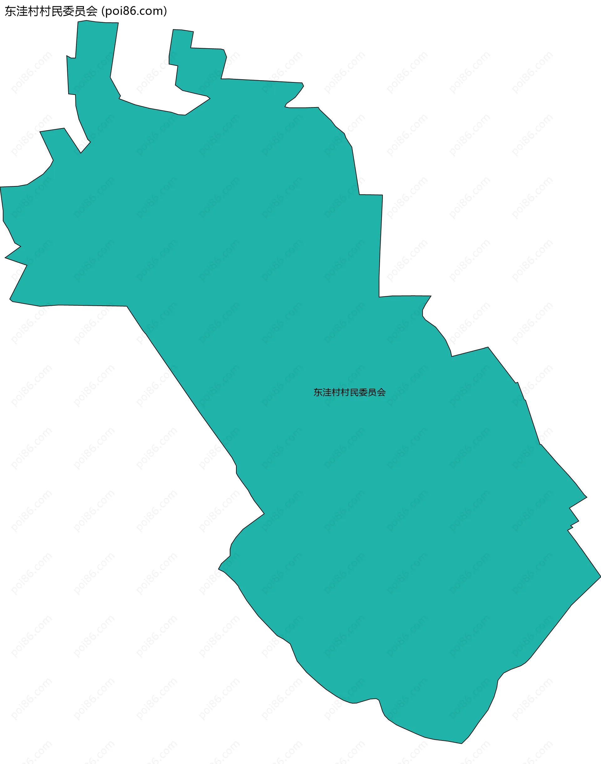 东洼村村民委员会边界地图