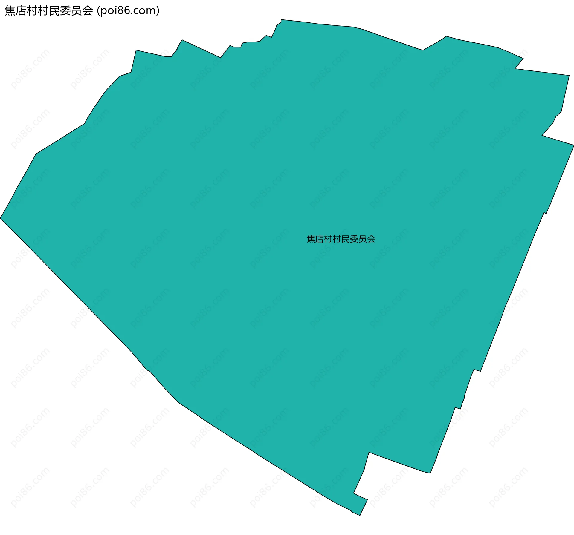 焦店村村民委员会边界地图