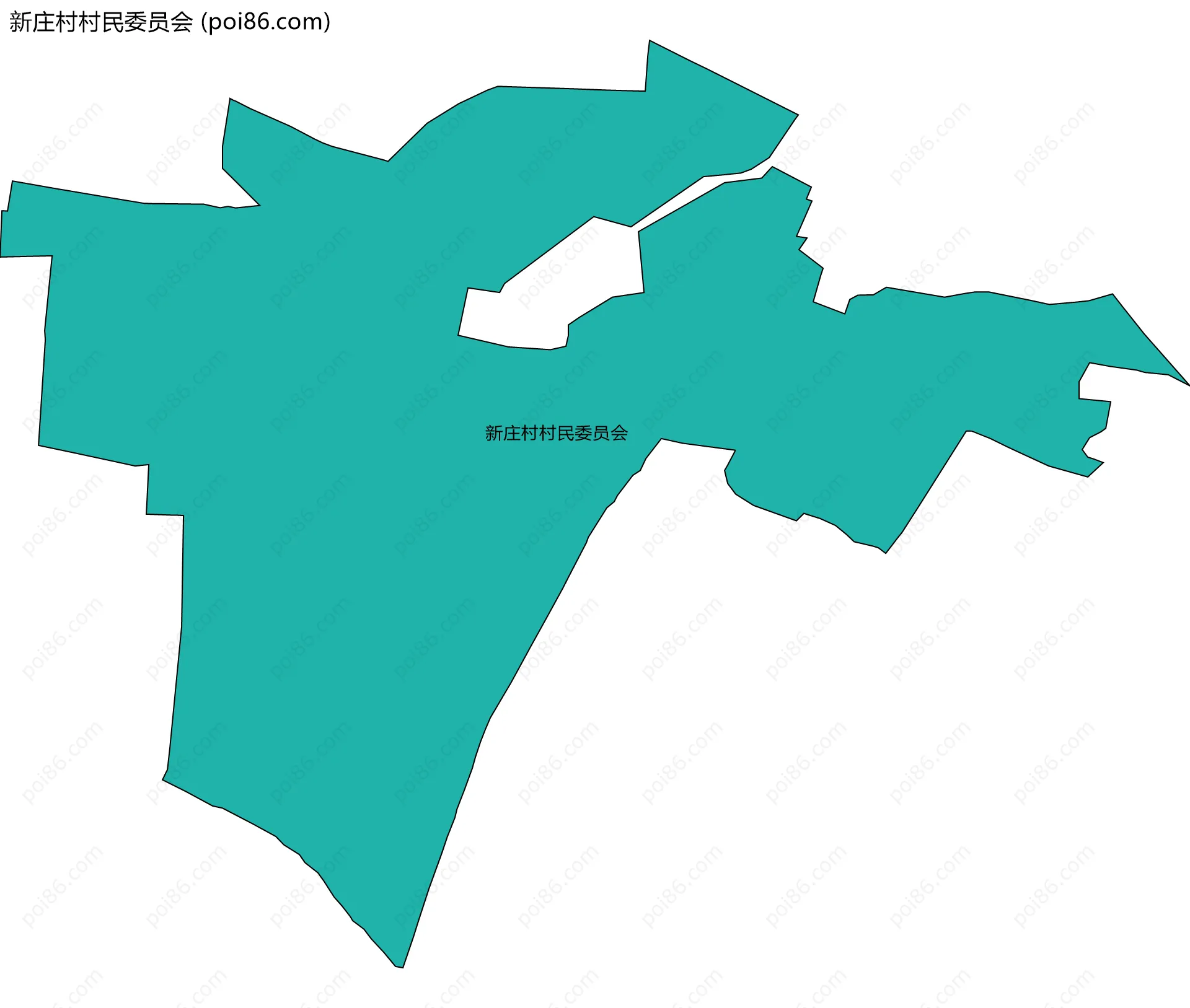 新庄村村民委员会边界地图