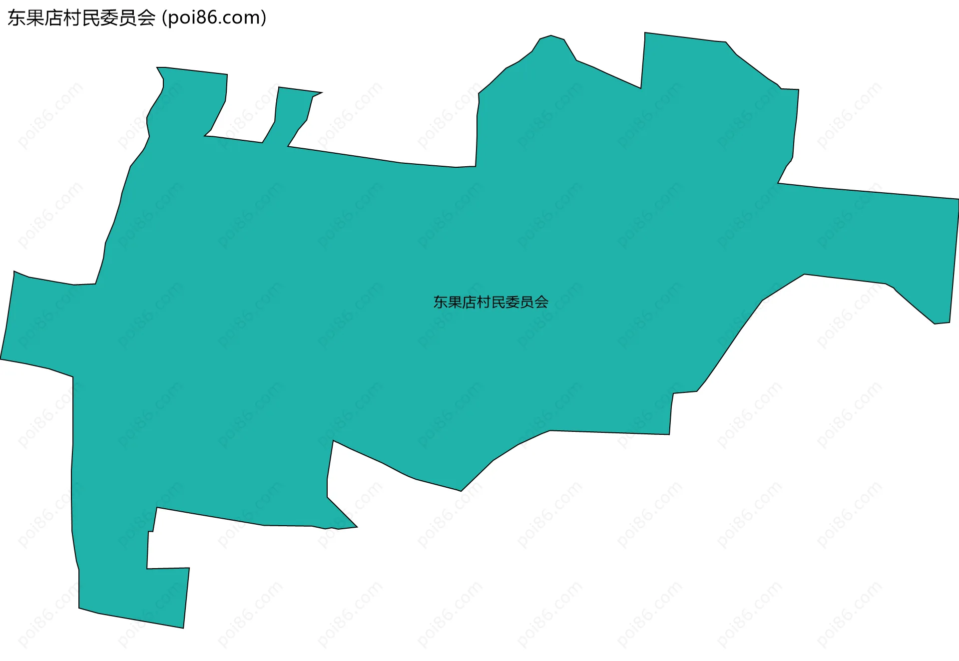 东果店村民委员会边界地图
