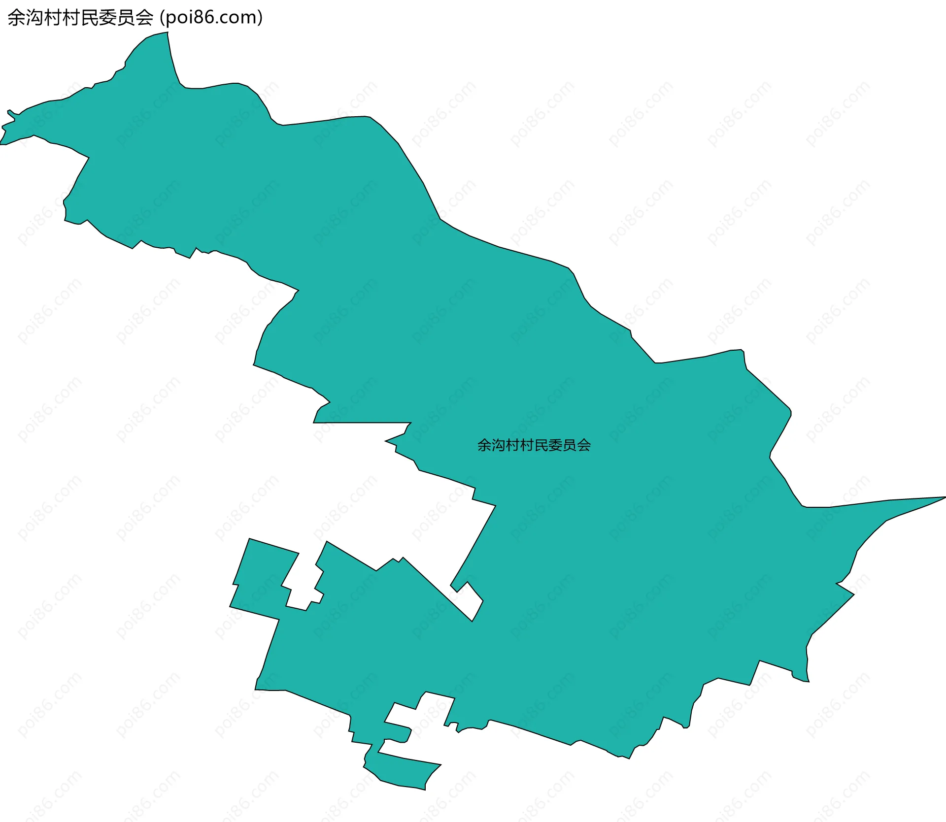 余沟村村民委员会边界地图