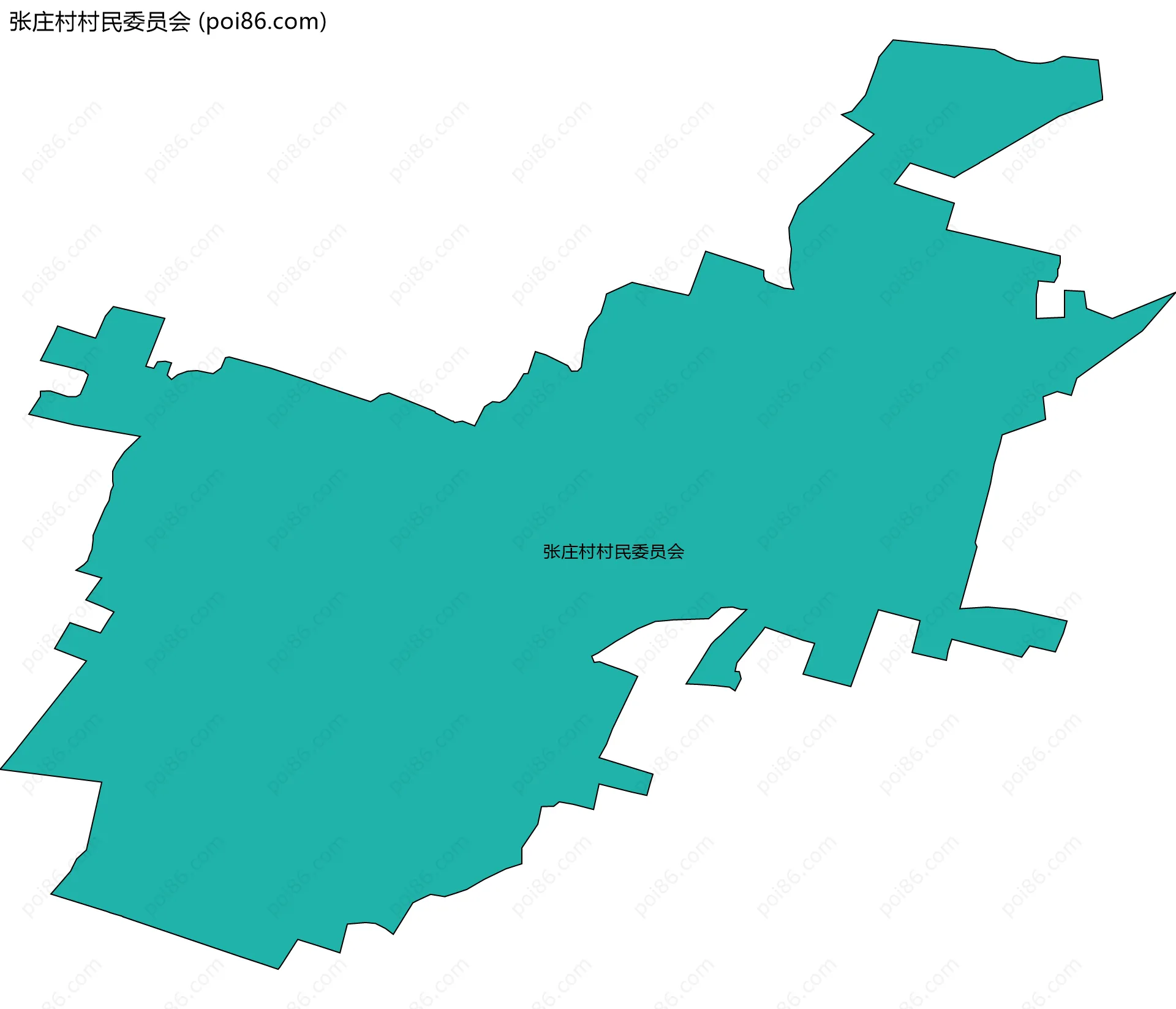 张庄村村民委员会边界地图