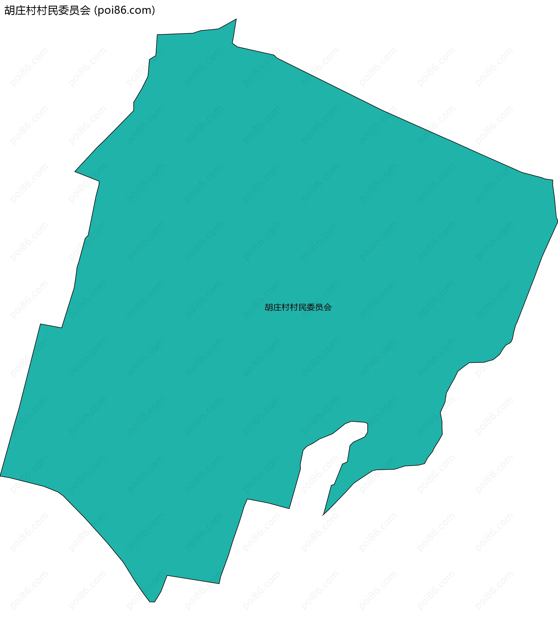 胡庄村村民委员会边界地图