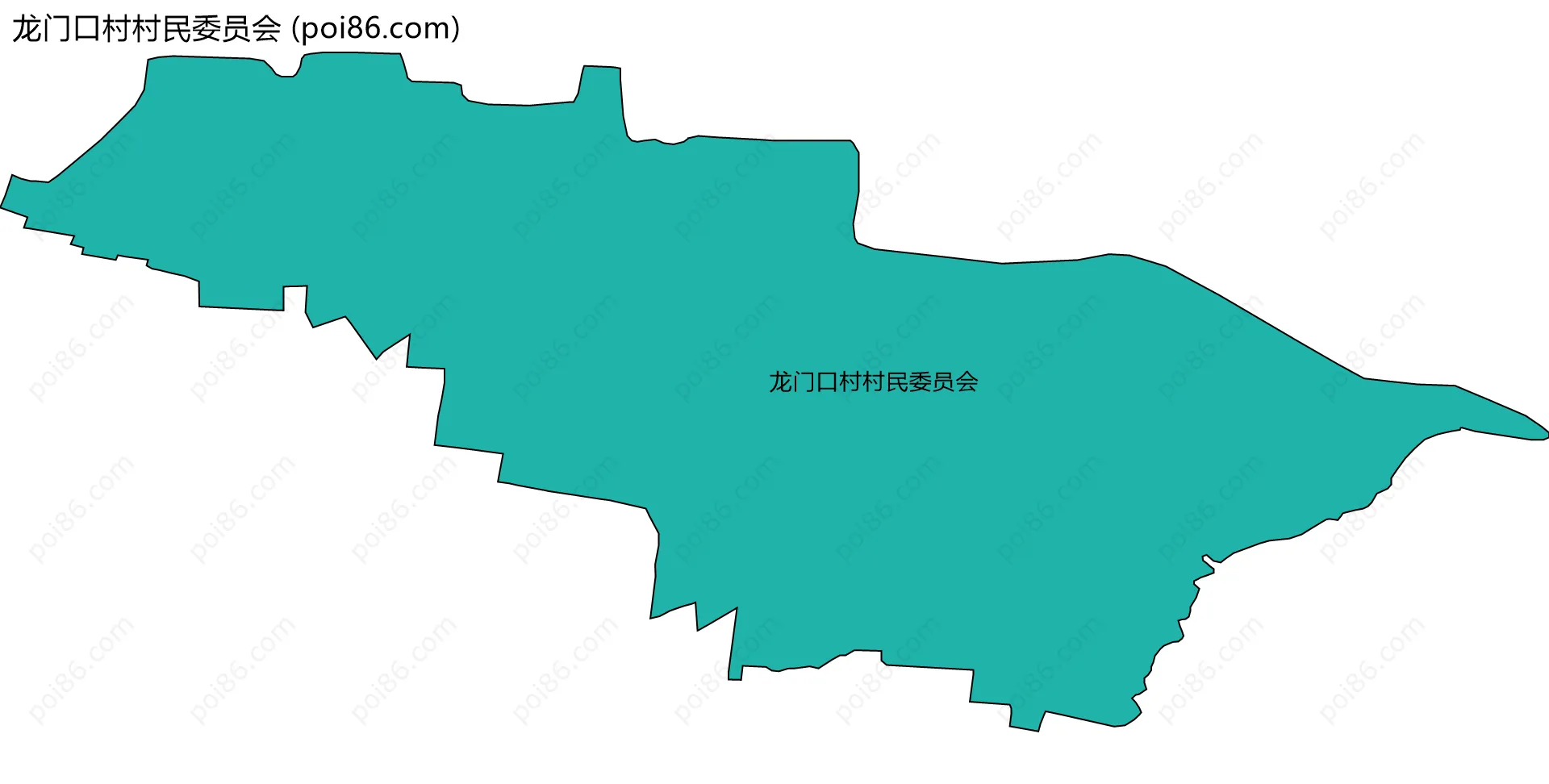 龙门口村村民委员会边界地图