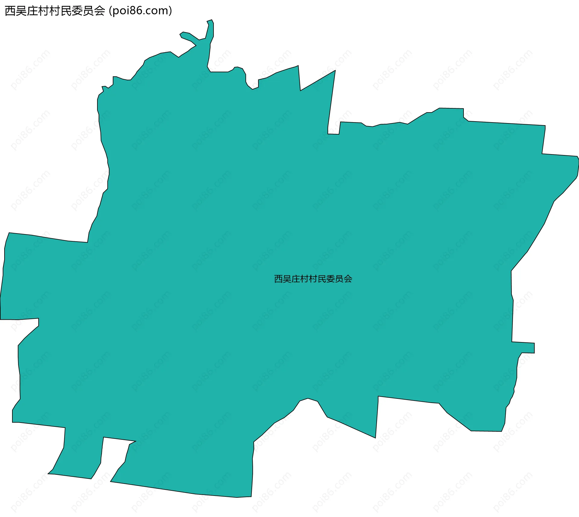 西吴庄村村民委员会边界地图