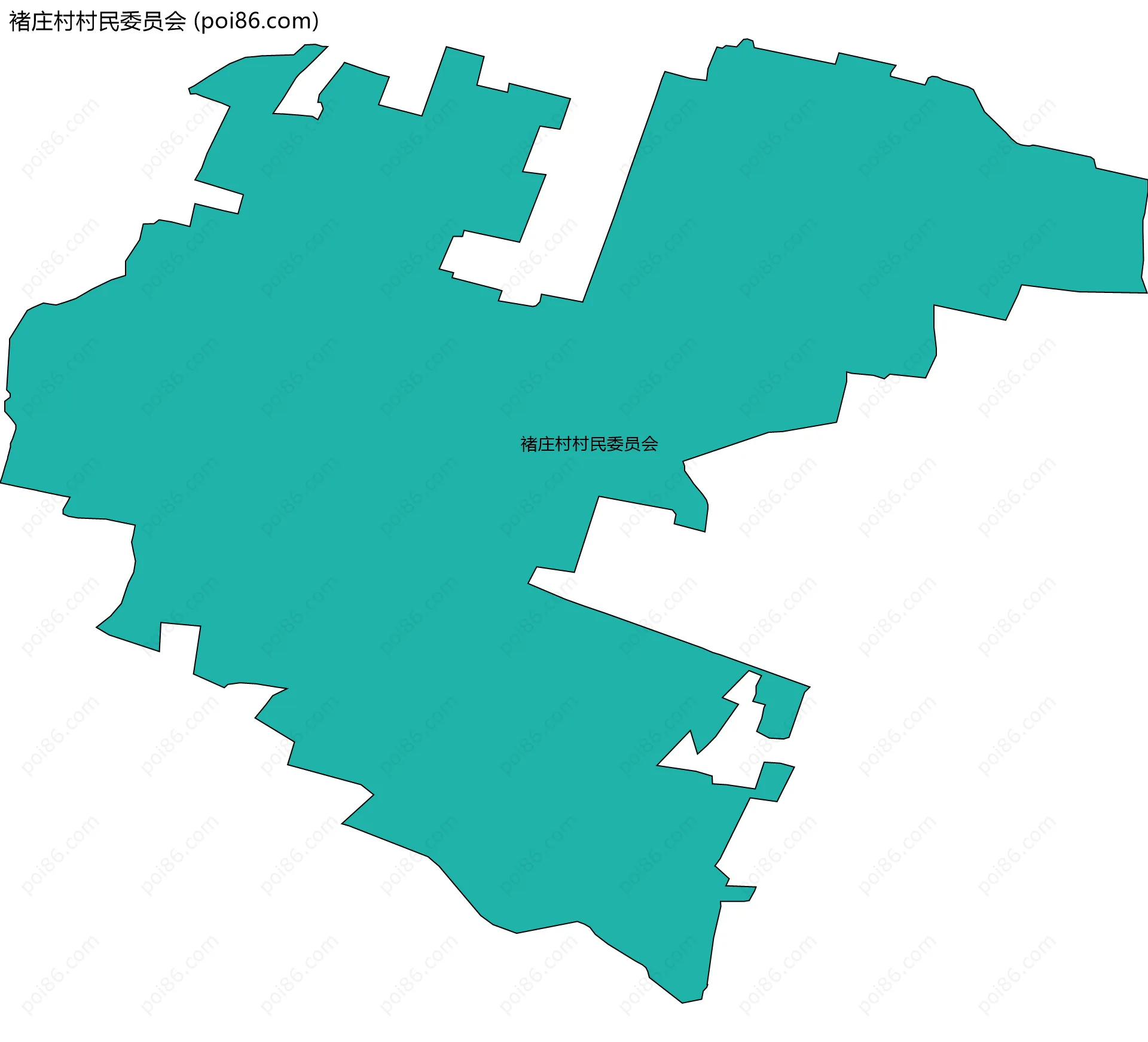 褚庄村村民委员会边界地图