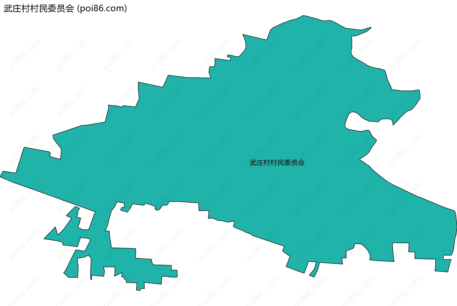武庄村村民委员会边界地图