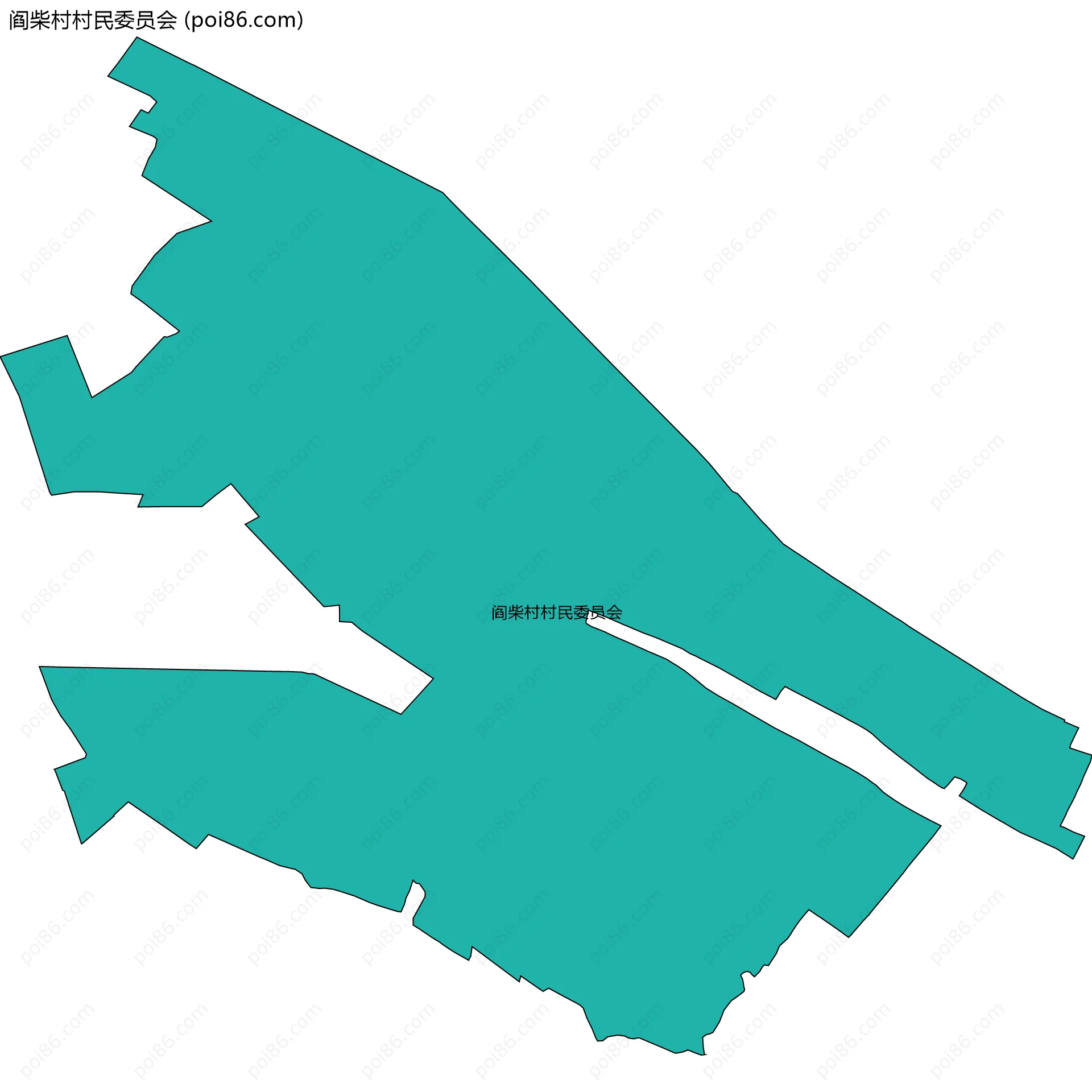 阎柴村村民委员会边界地图