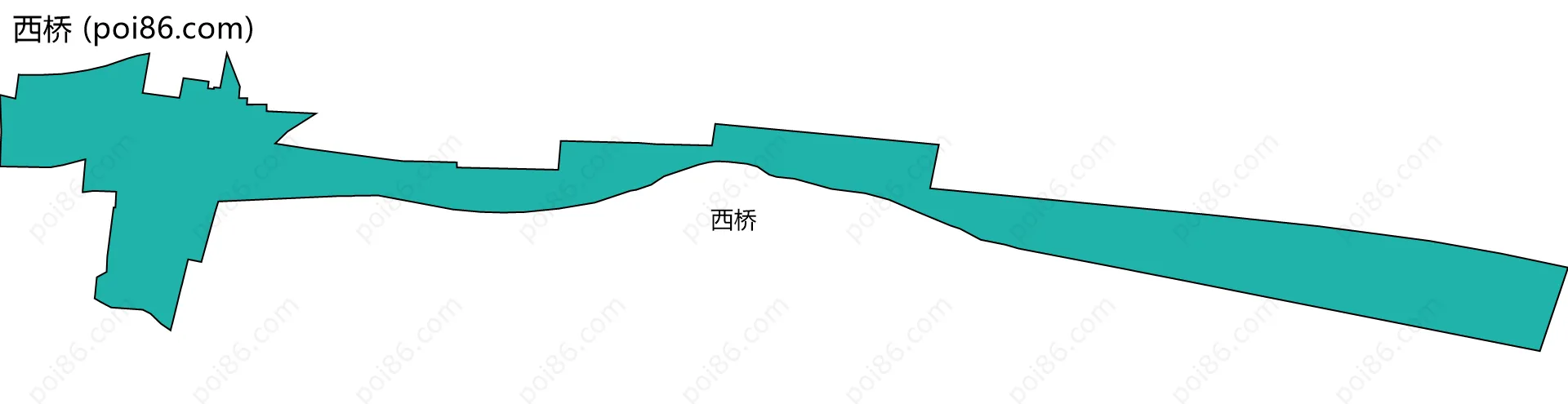 西桥边界地图