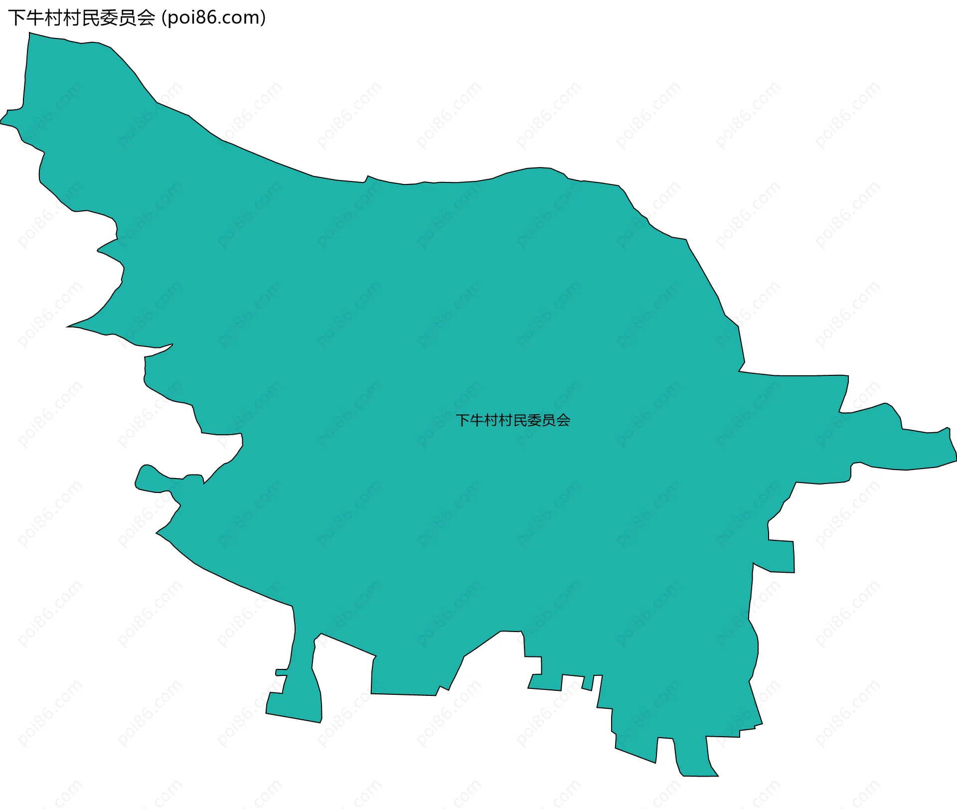 下牛村村民委员会边界地图