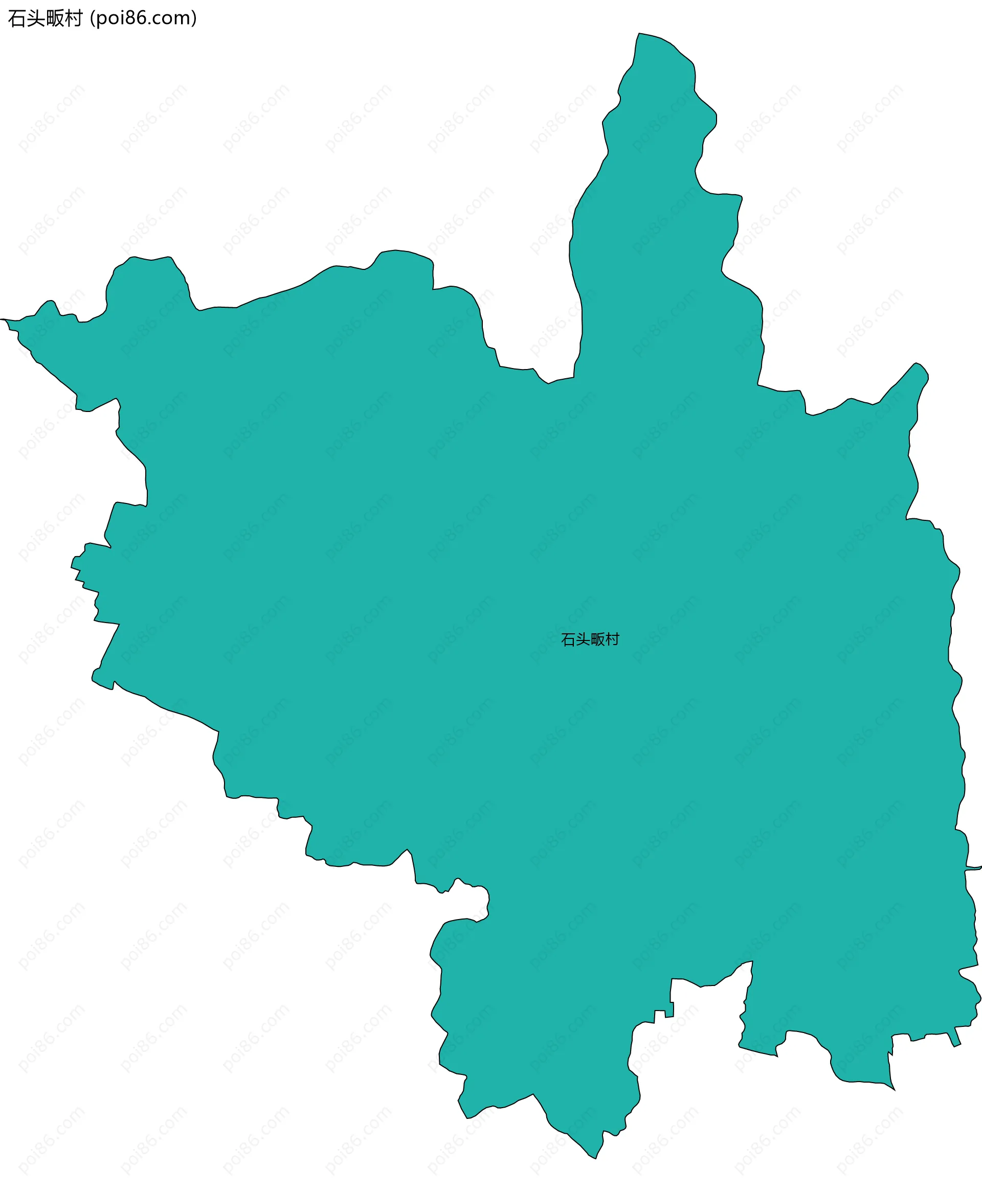 石头畈村边界地图