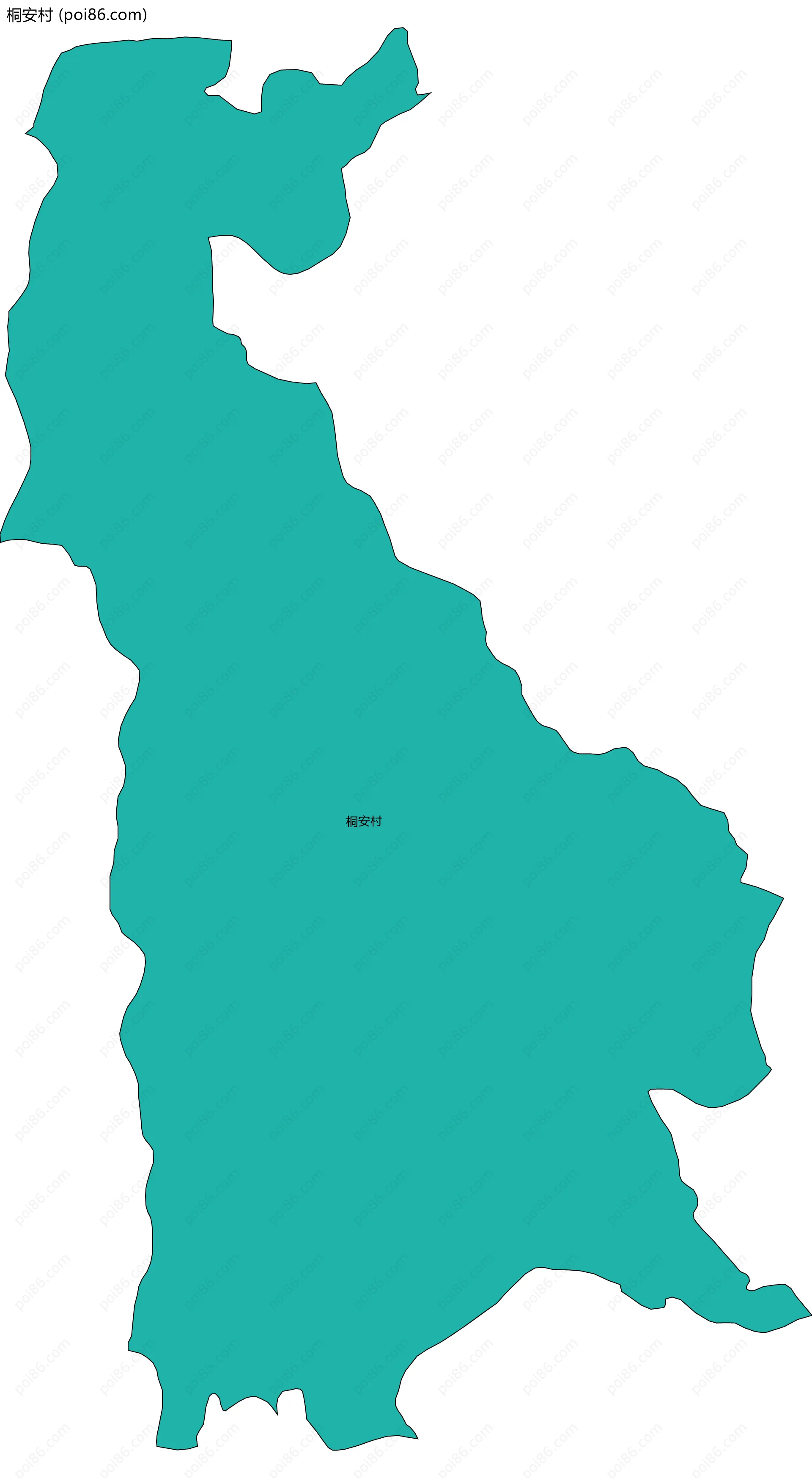 桐安村边界地图