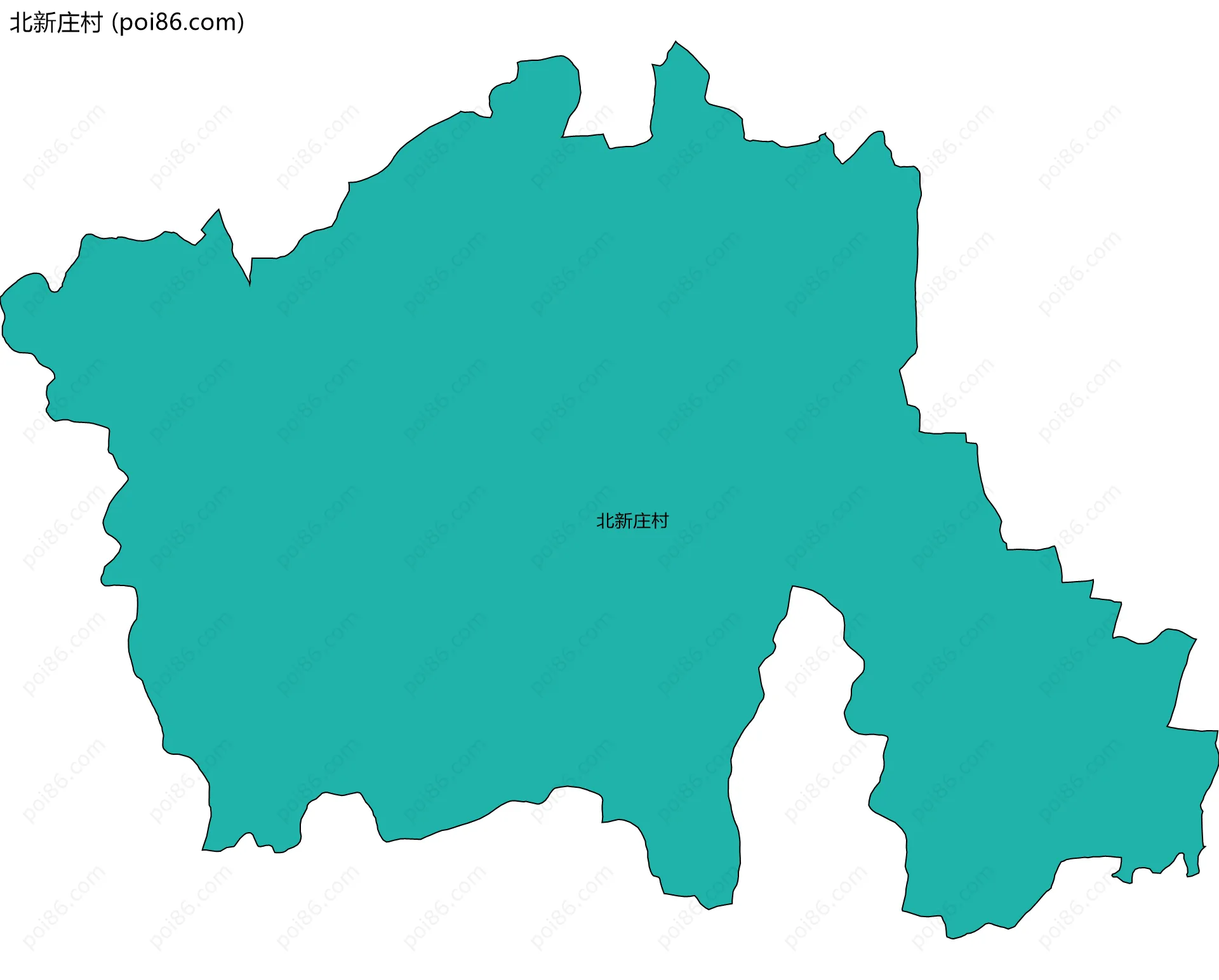 北新庄村边界地图