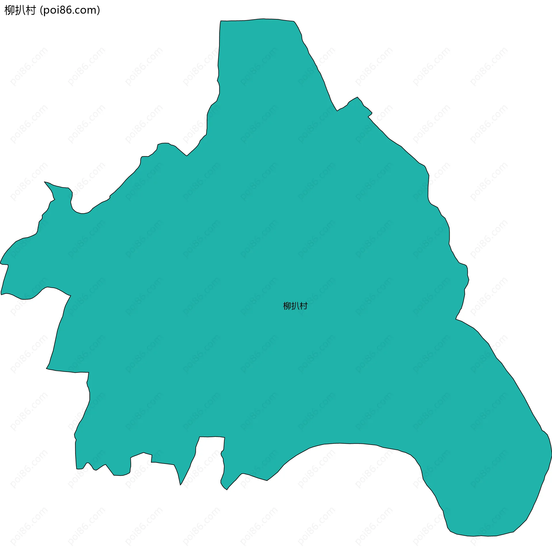 柳扒村边界地图