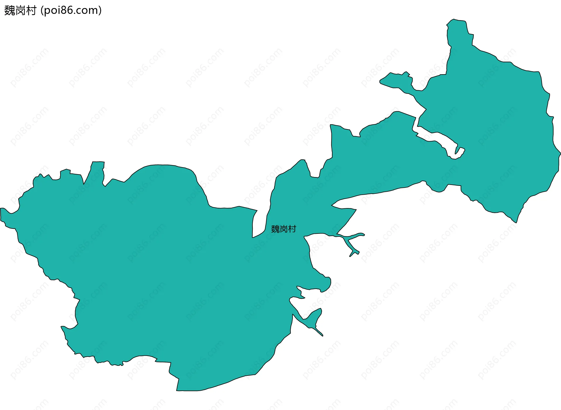 魏岗村边界地图