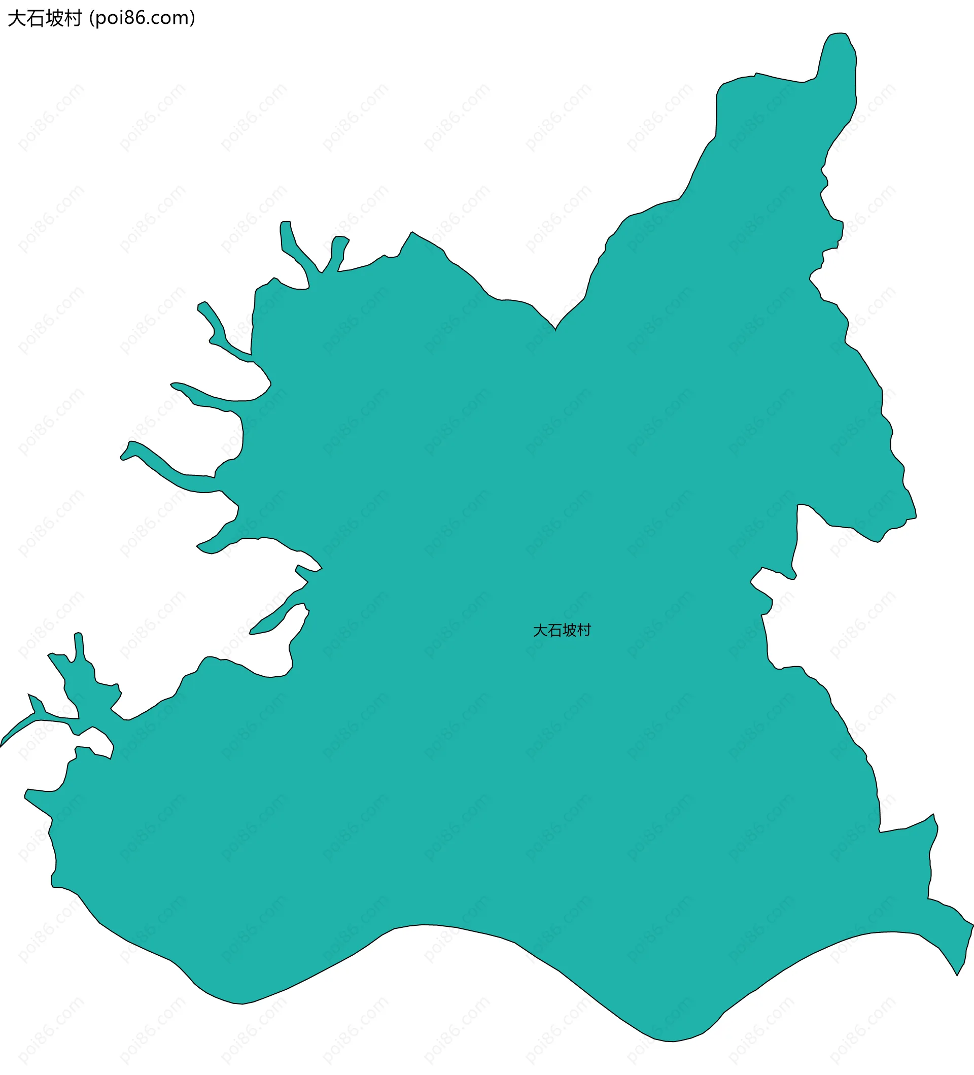 大石坡村边界地图