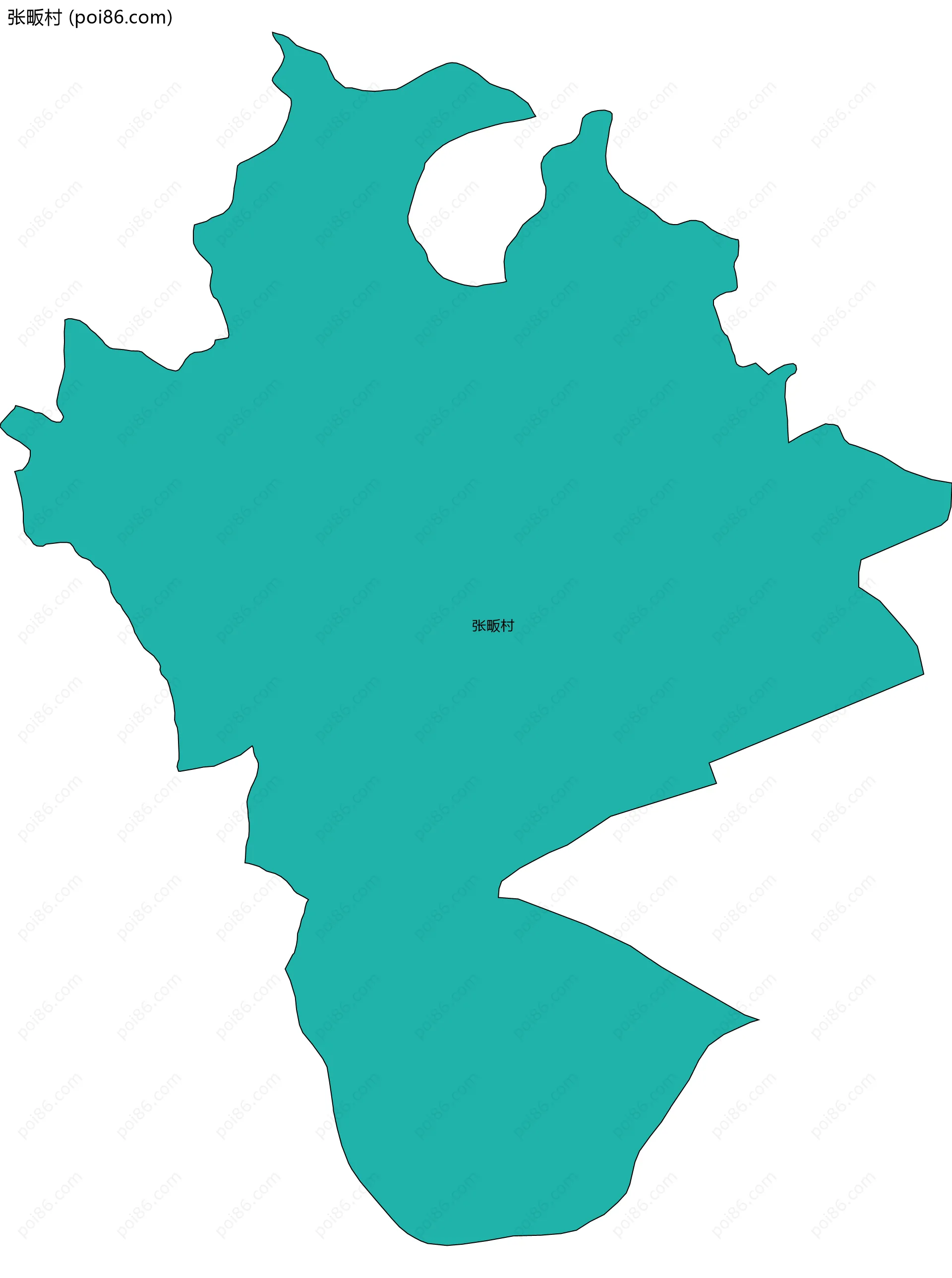 张畈村边界地图