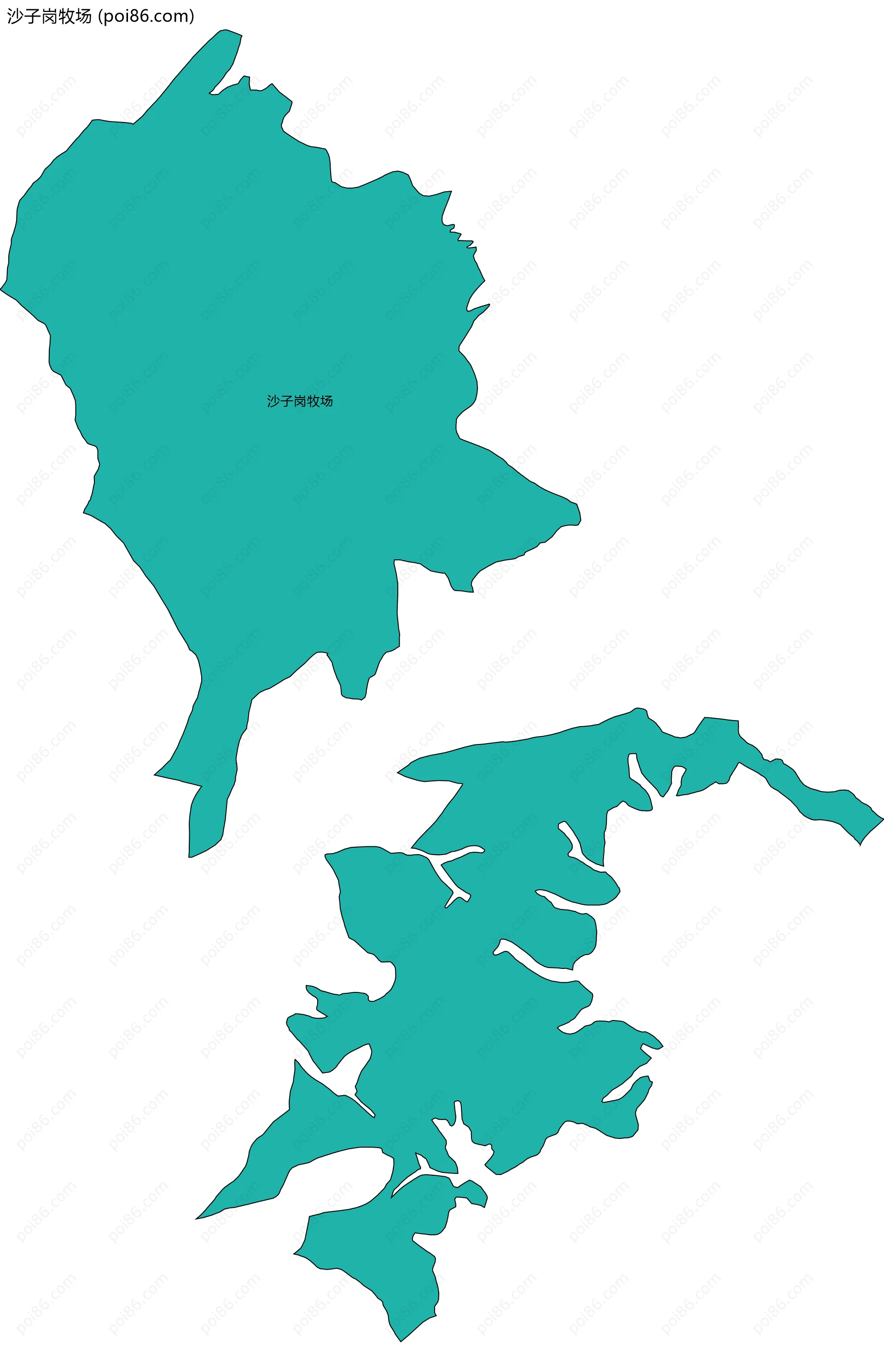 沙子岗牧场边界地图