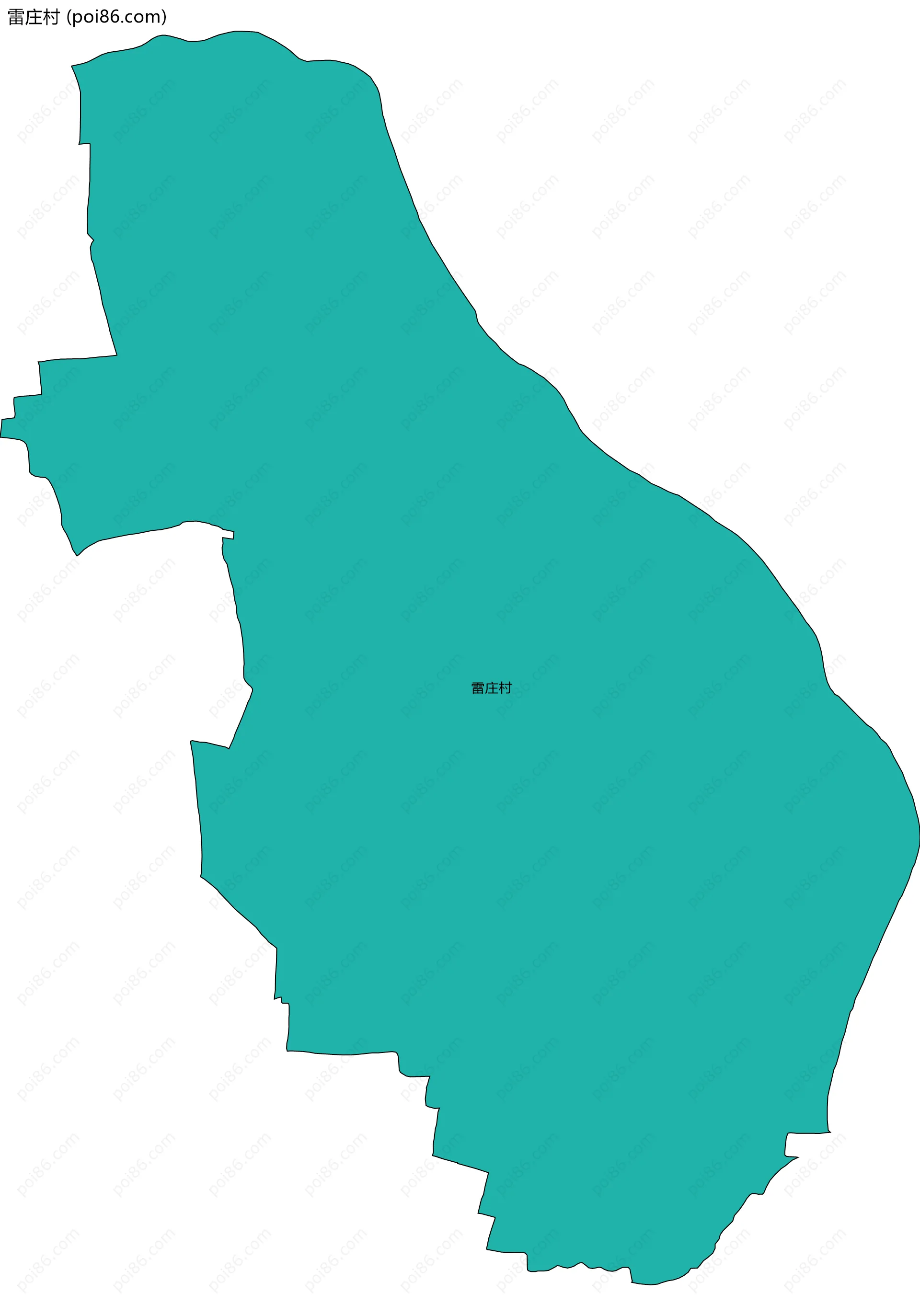 雷庄村边界地图