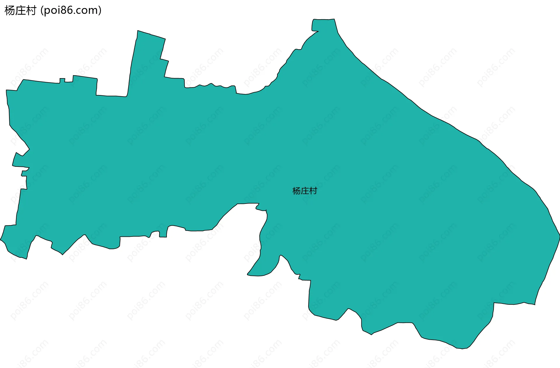 杨庄村边界地图