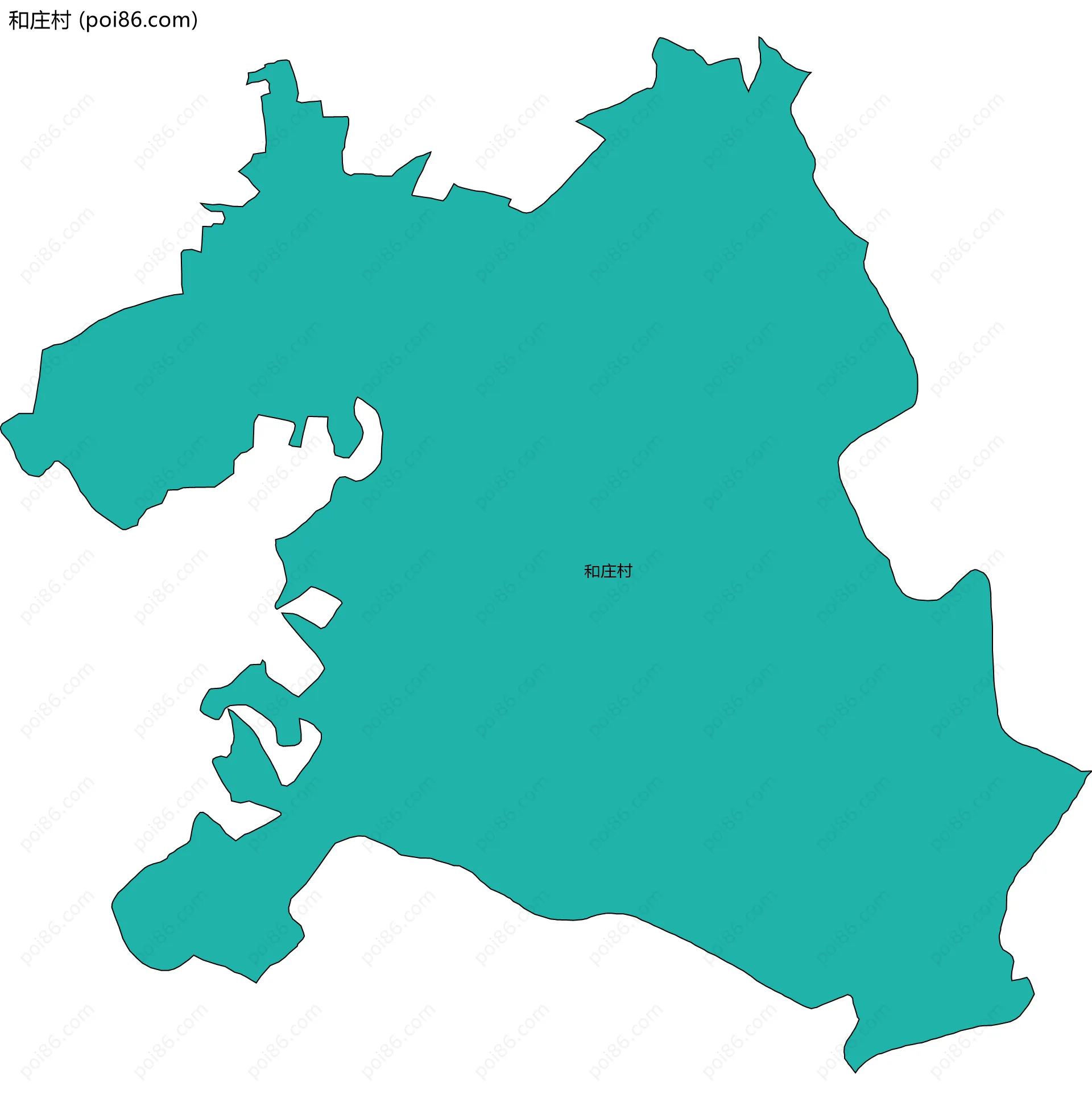 和庄村边界地图