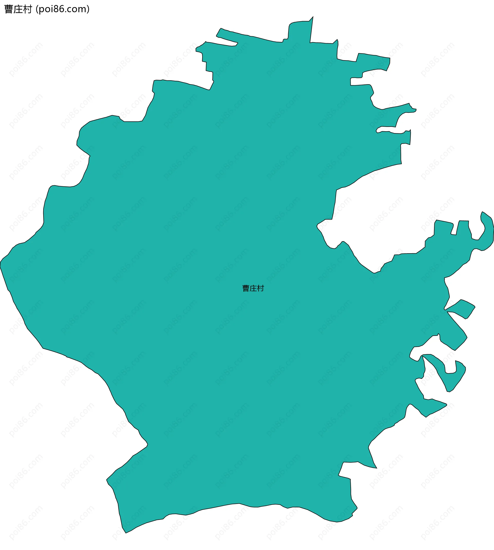 曹庄村边界地图