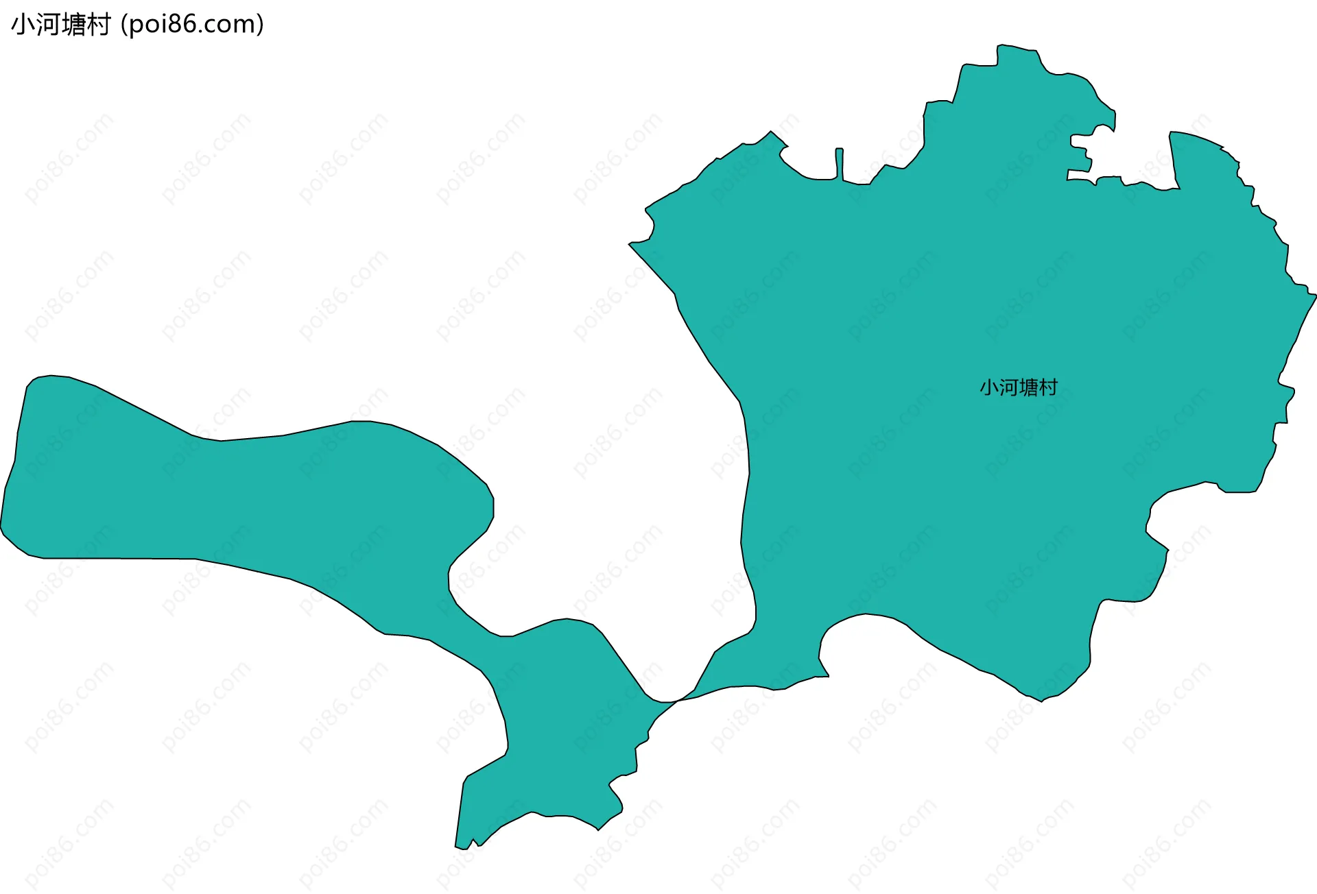 小河塘村边界地图