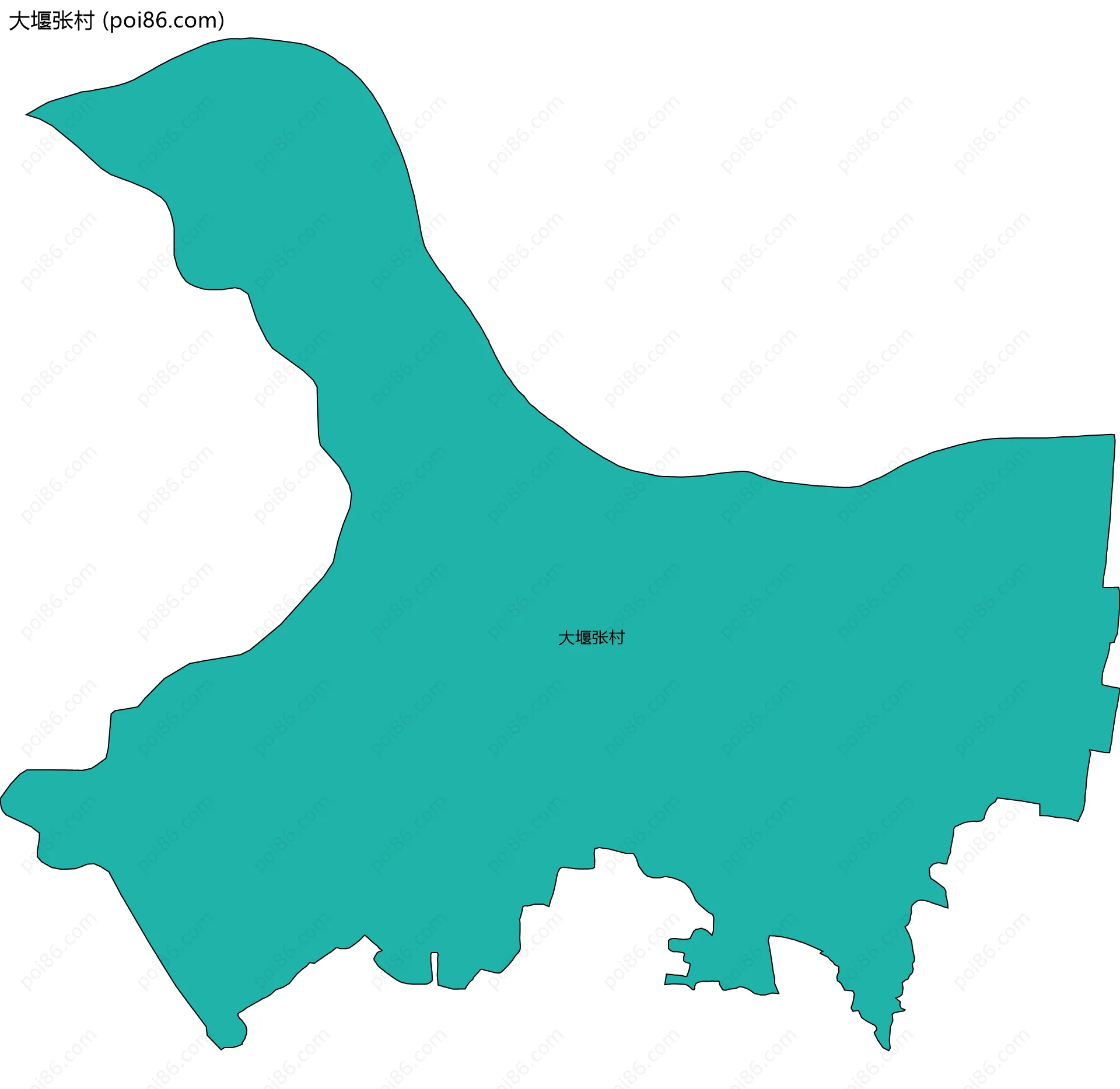 大堰张村边界地图