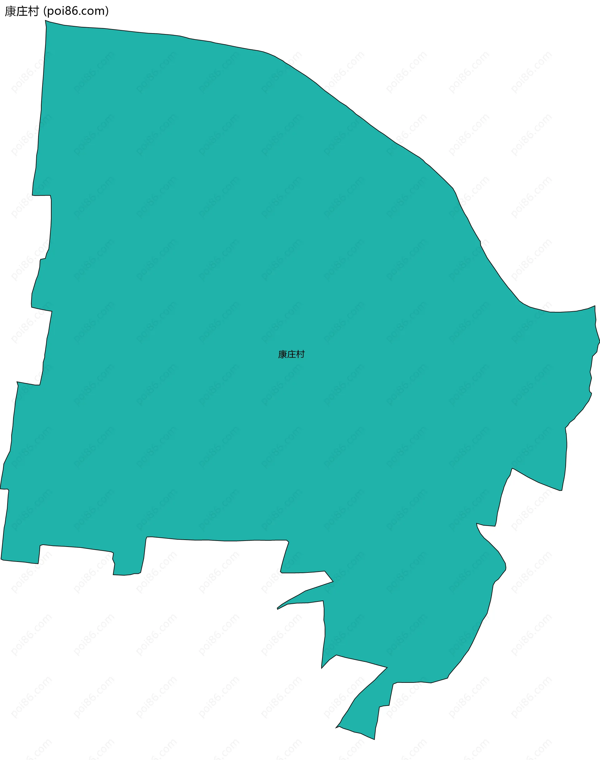 康庄村边界地图