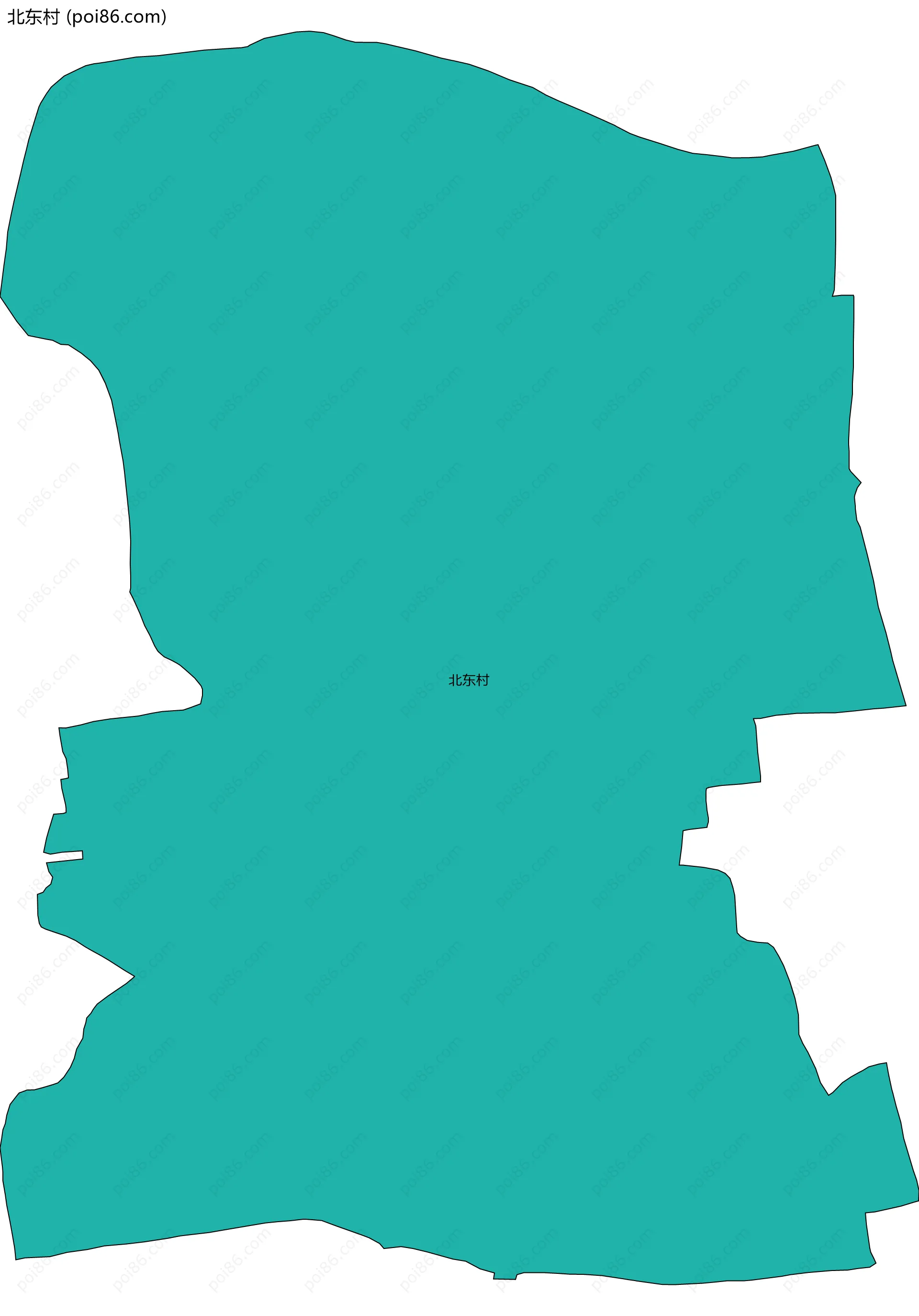 北东村边界地图