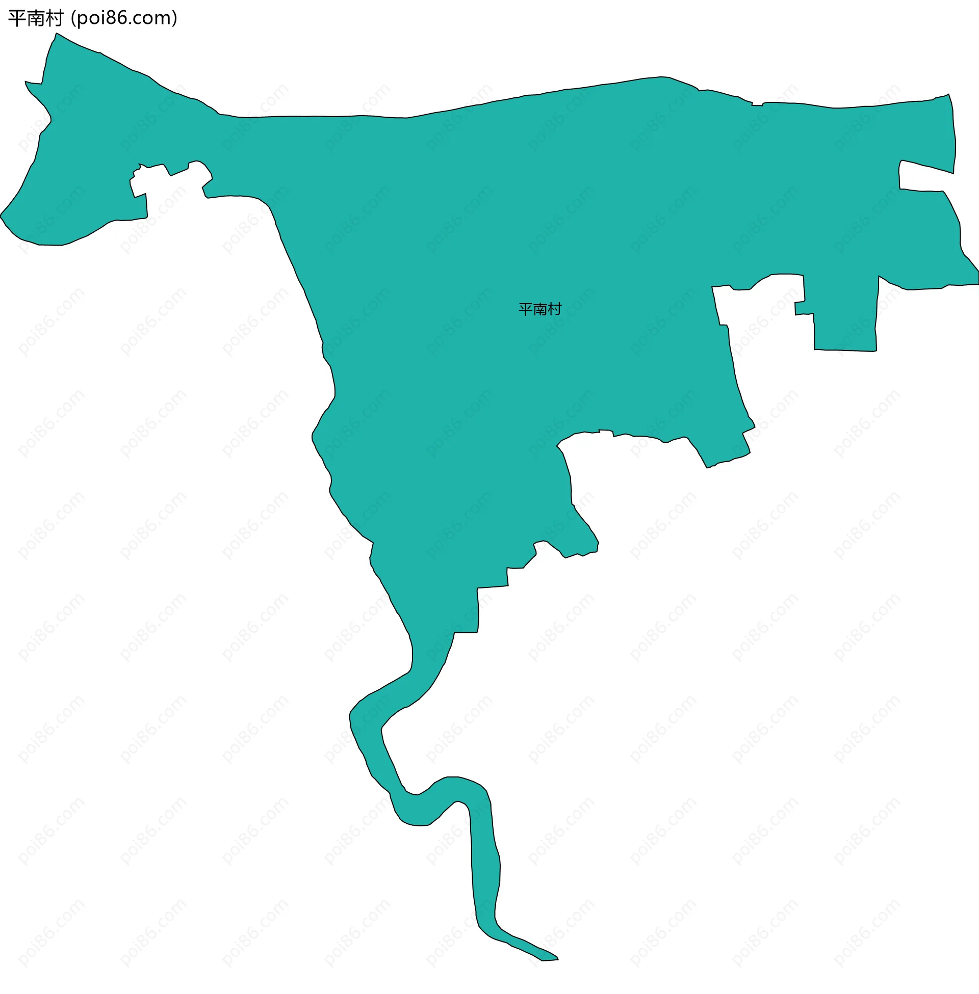 平南村边界地图