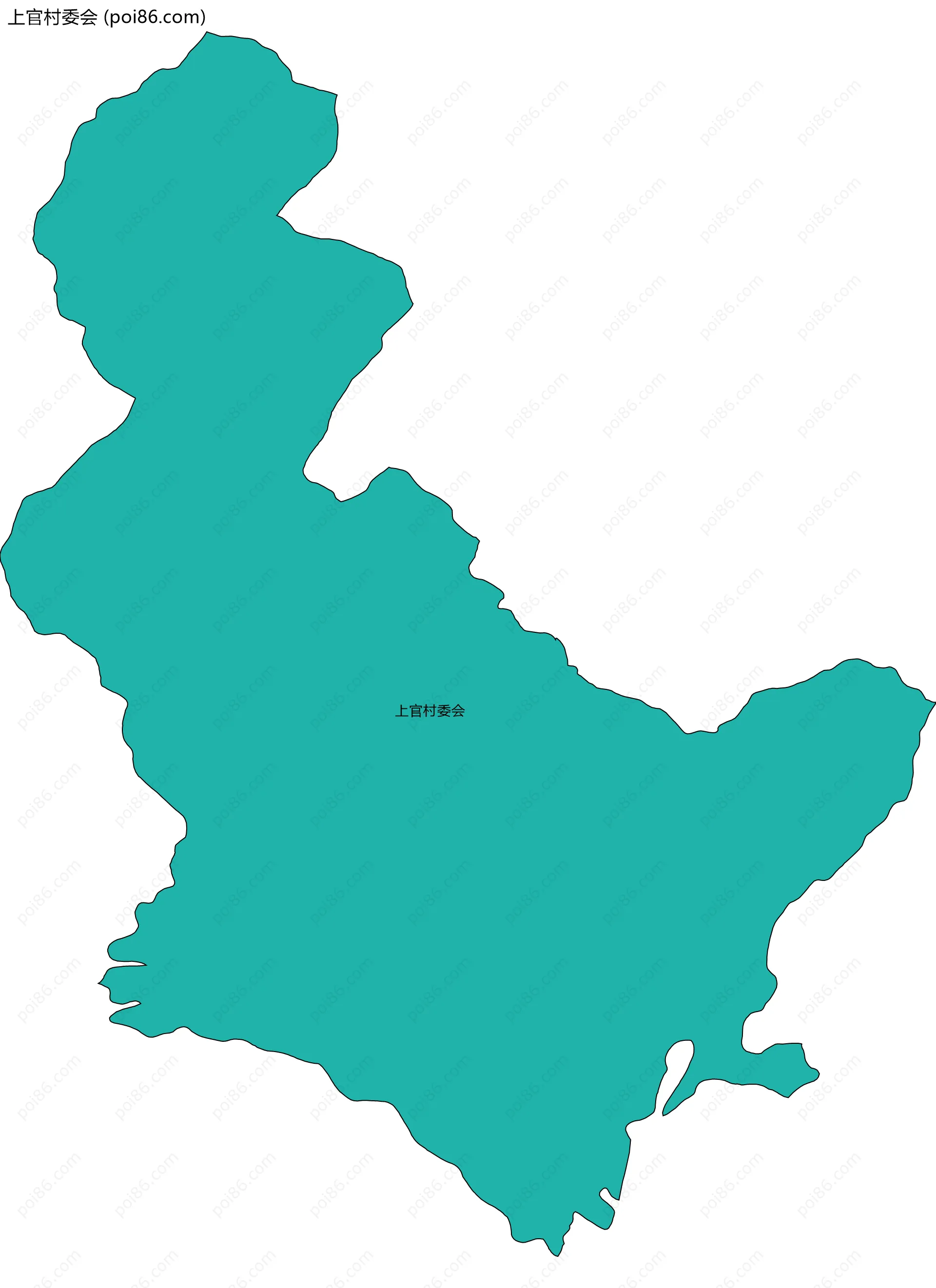 上官村委会边界地图