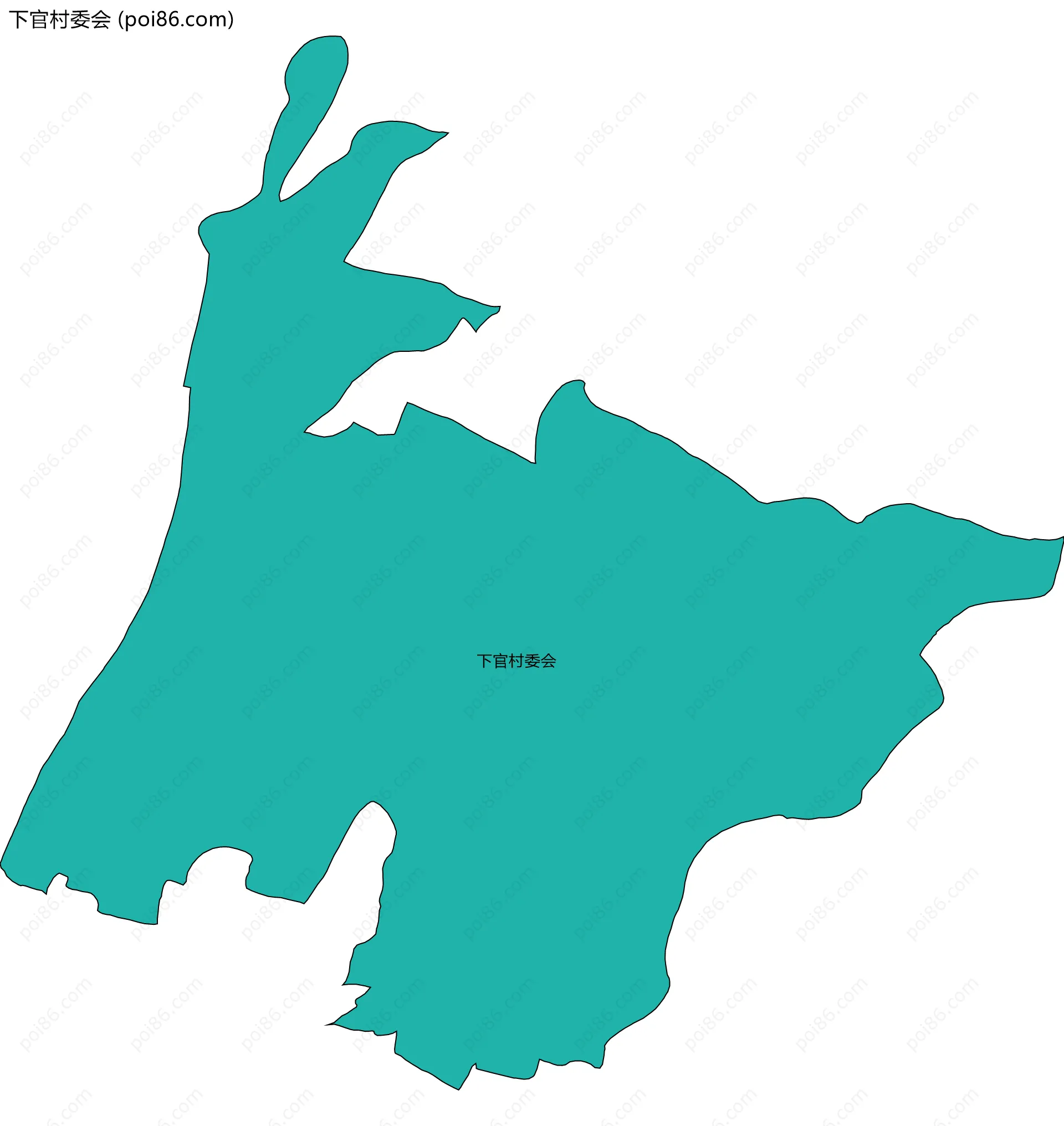 下官村委会边界地图