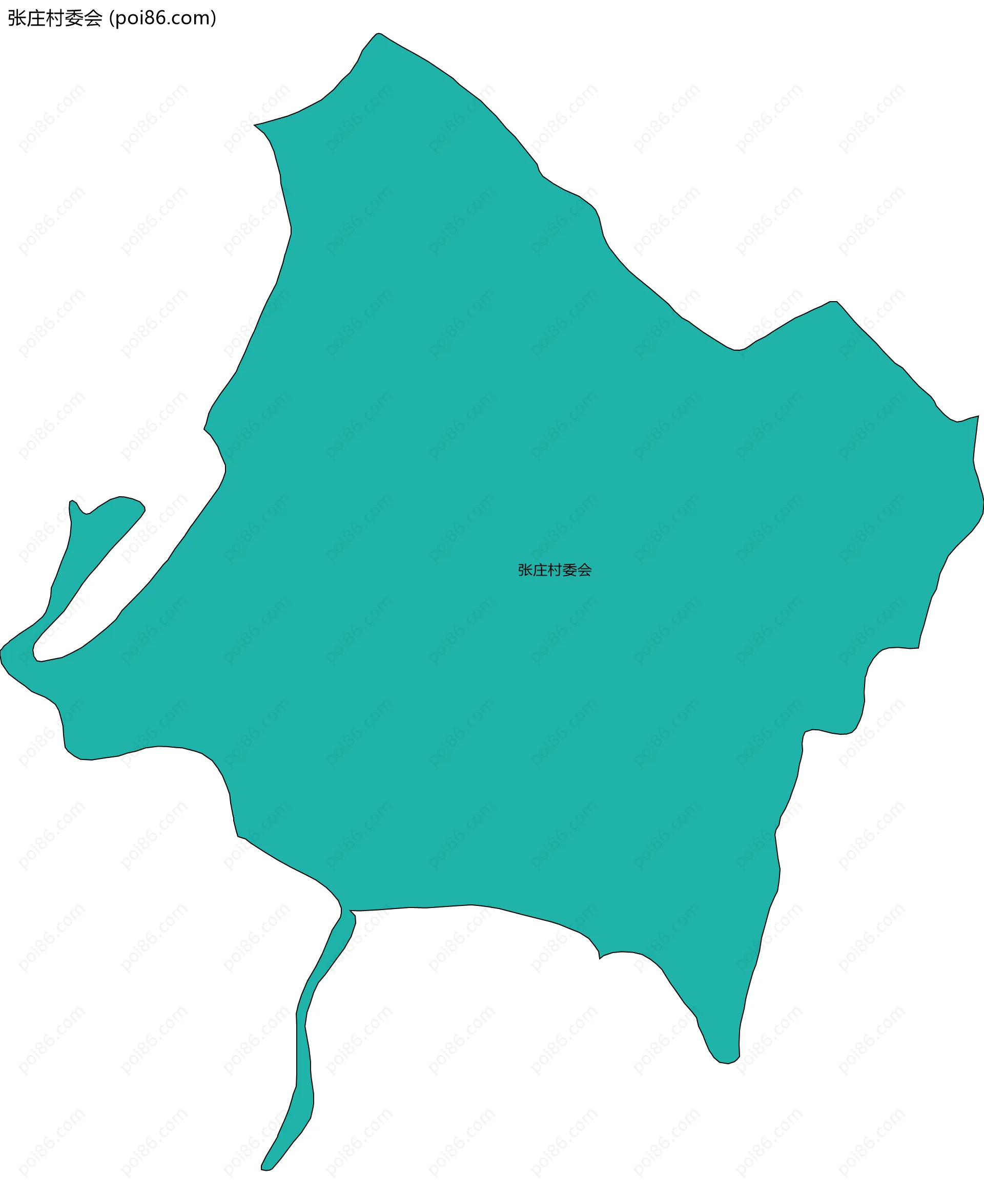 张庄村委会边界地图