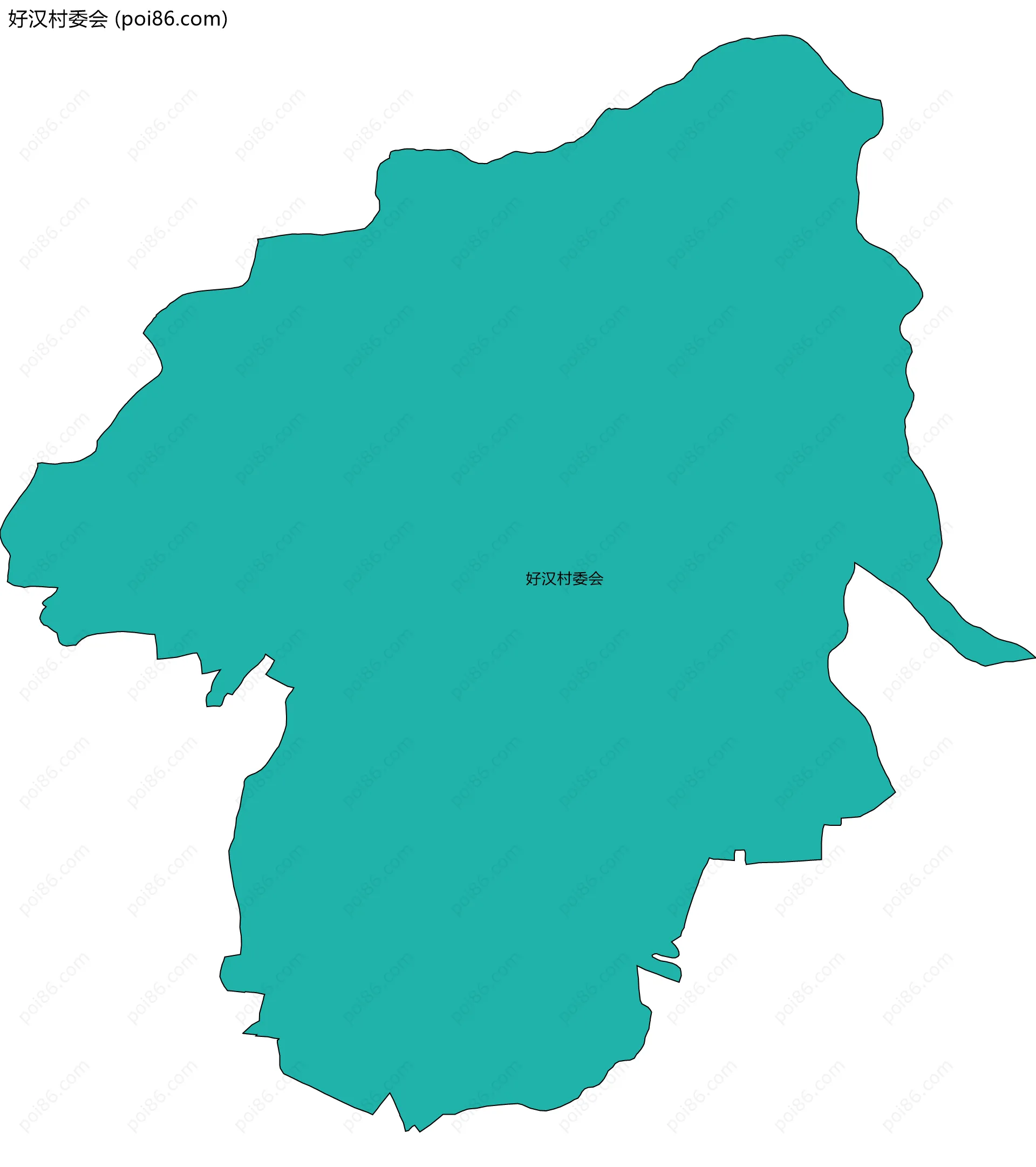 好汉村委会边界地图