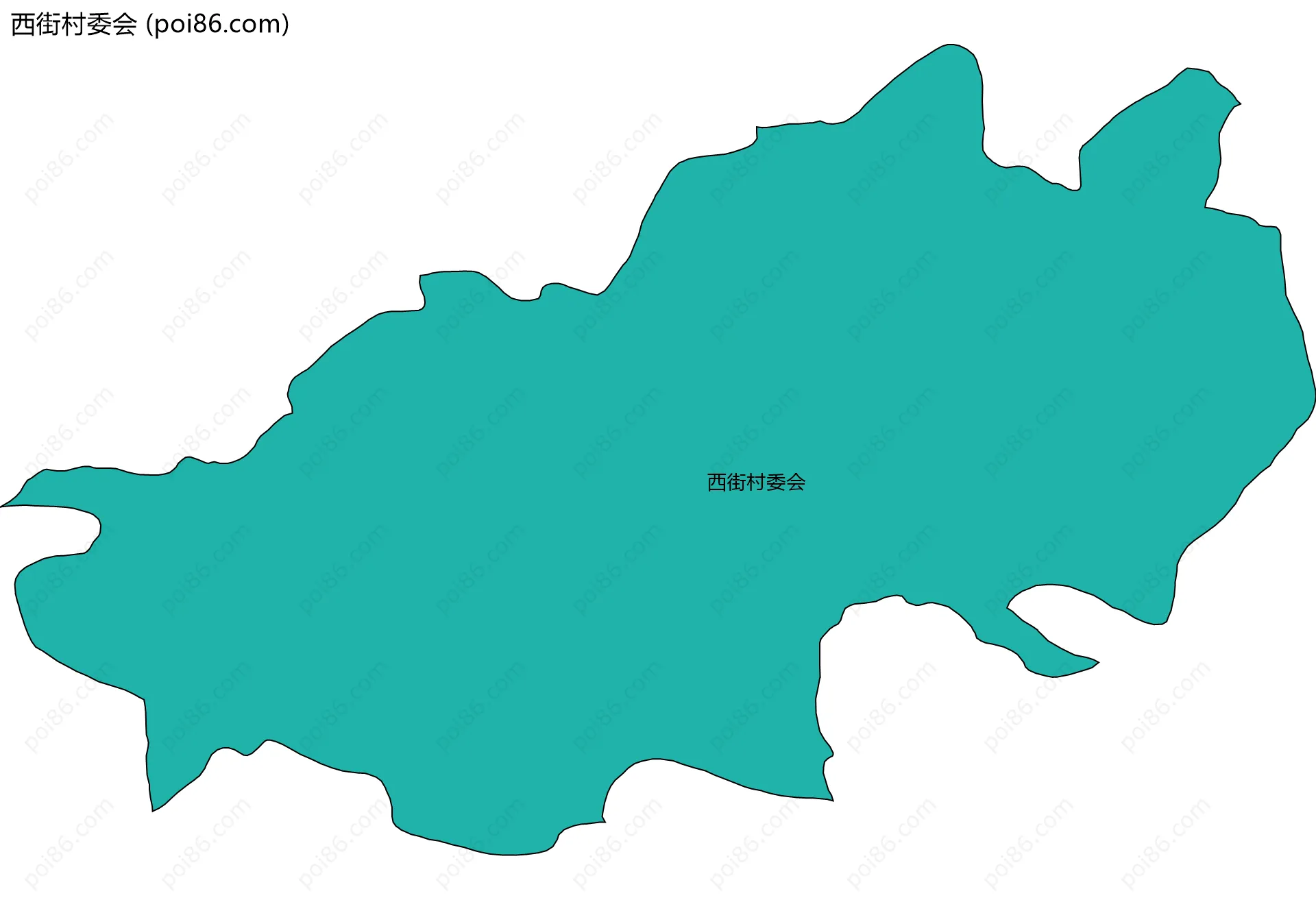 西街村委会边界地图