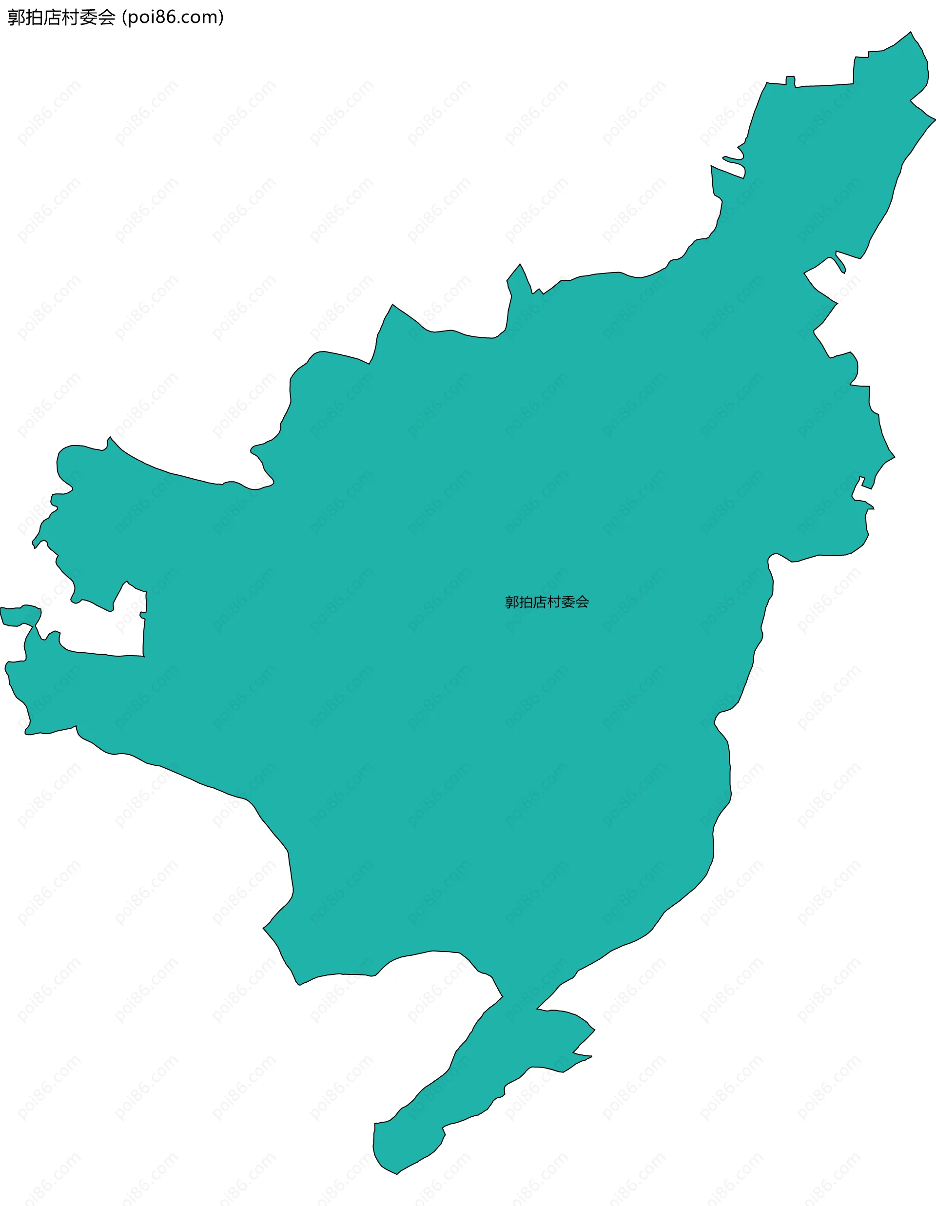 郭拍店村委会边界地图