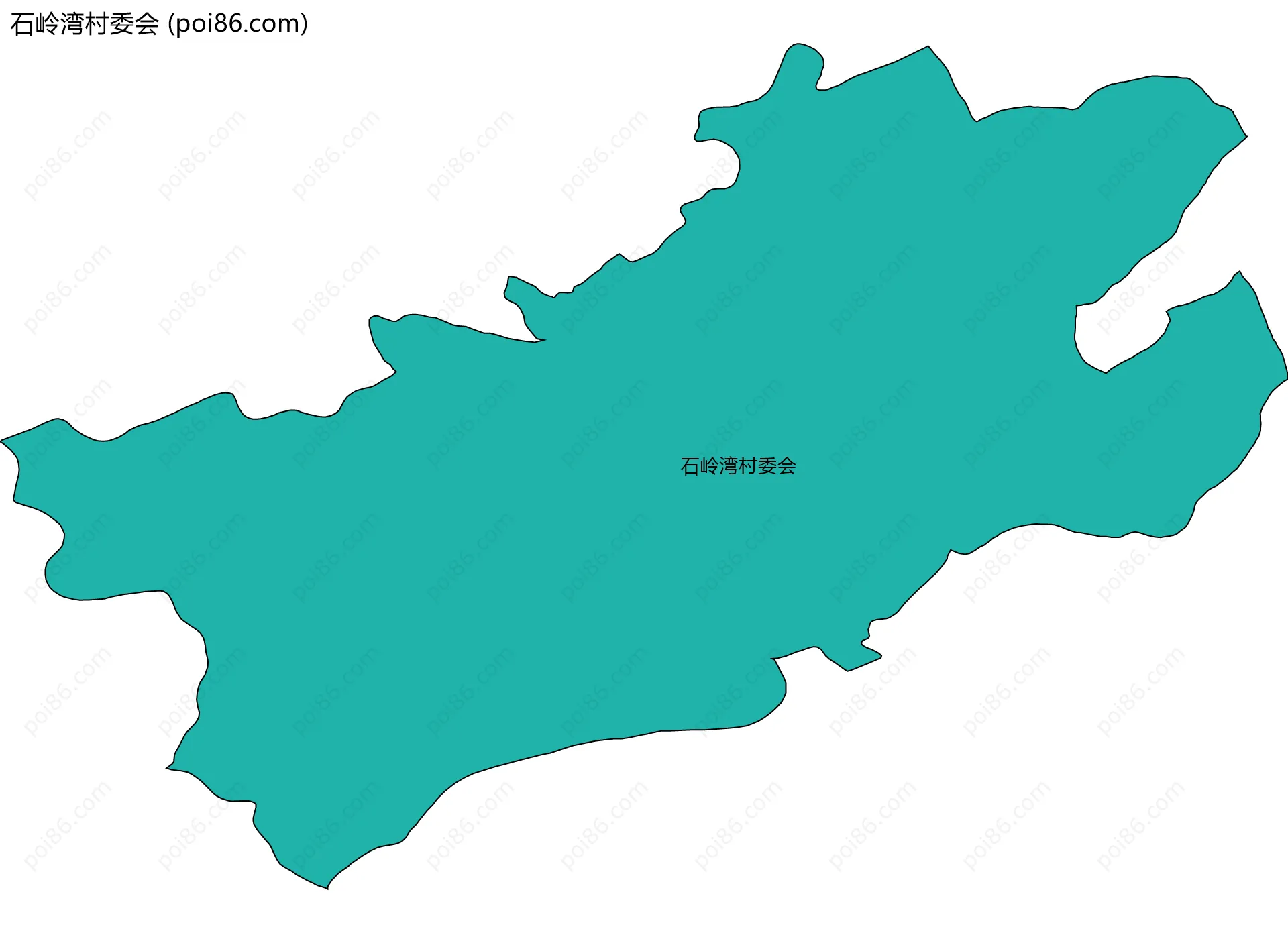 石岭湾村委会边界地图
