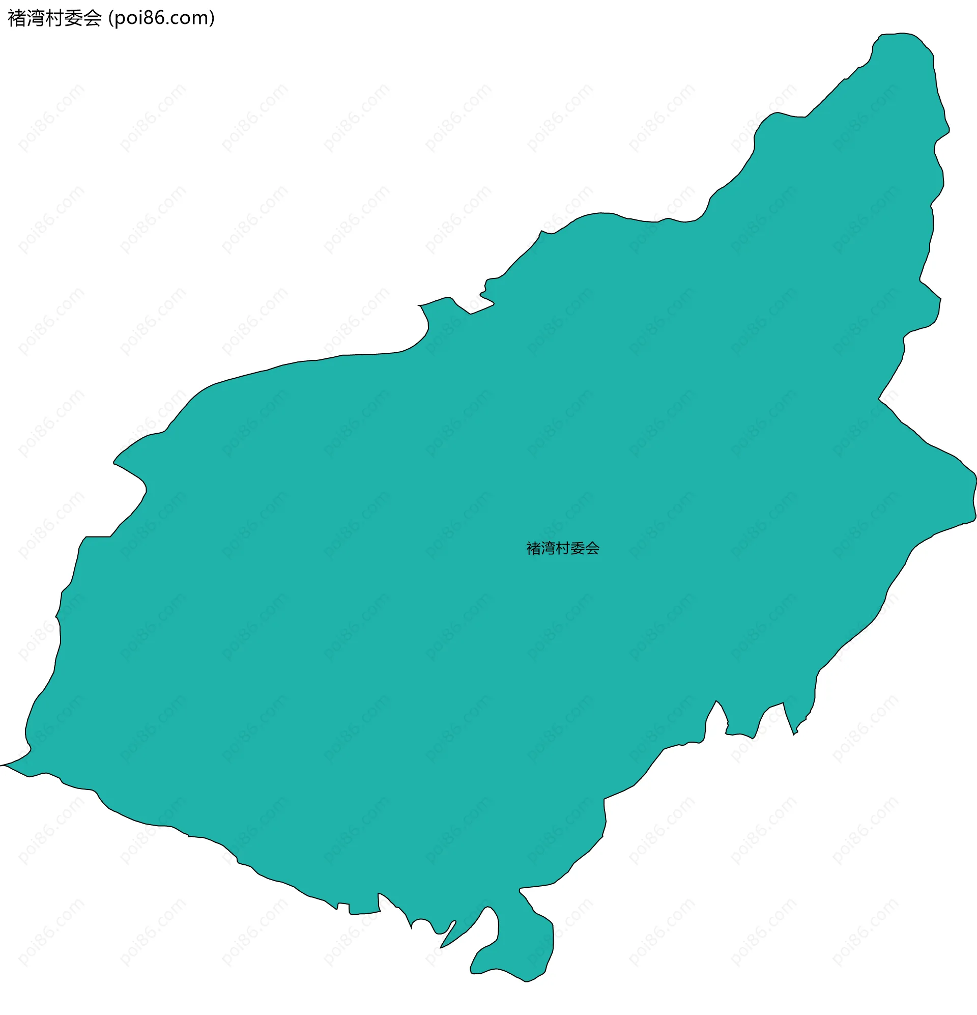 褚湾村委会边界地图