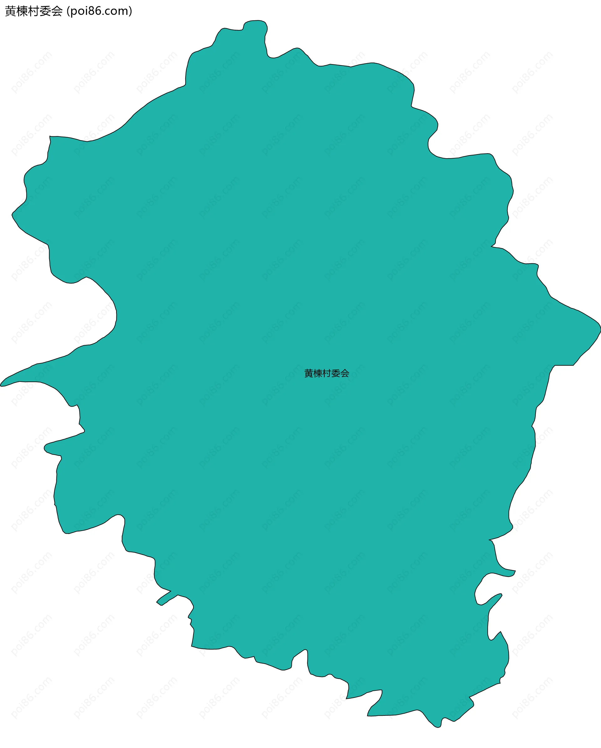 黄楝村委会边界地图